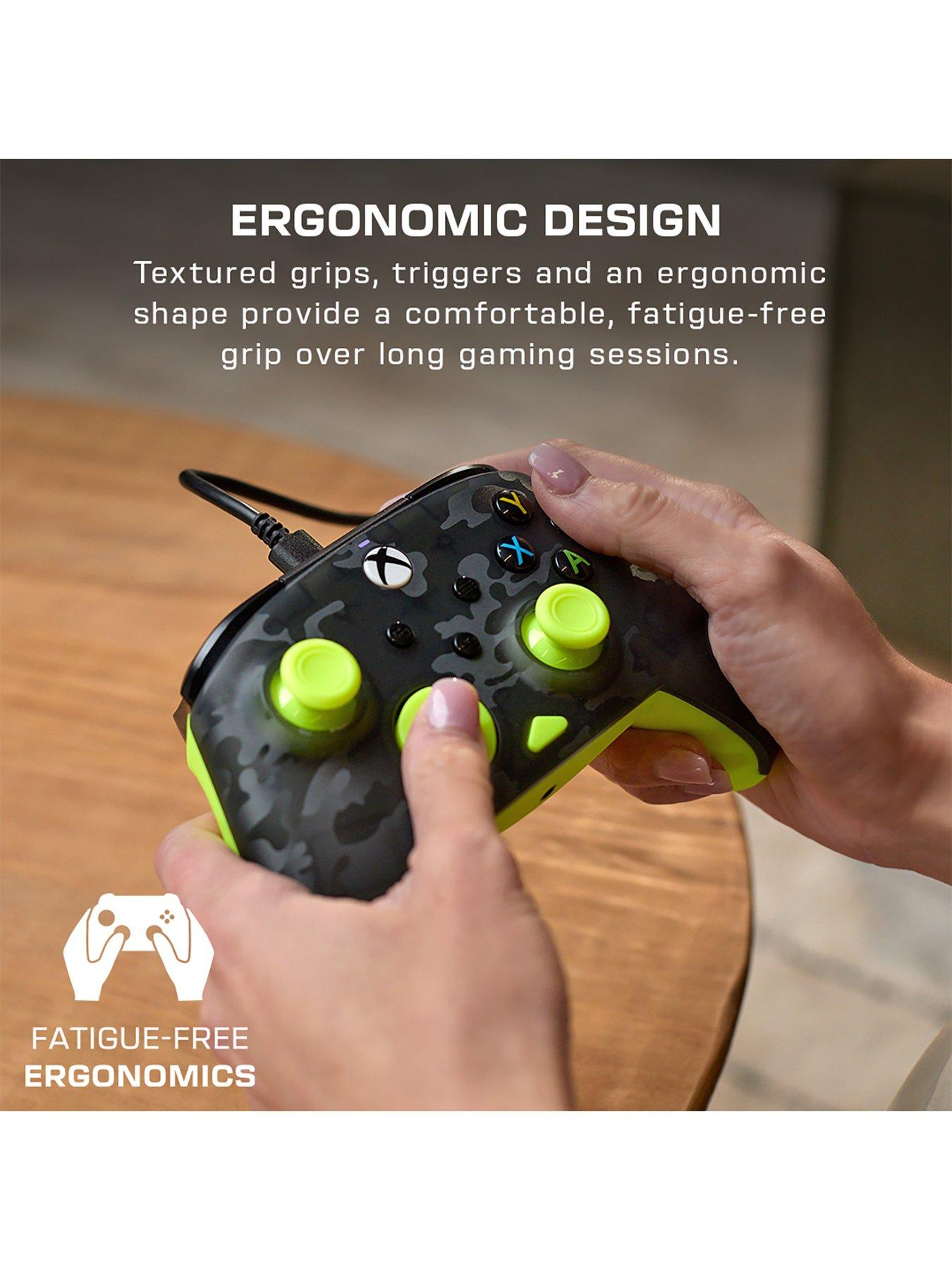  image of turtle-beach-rematch-core-wired-xbox-controller-ghost-camo-black-amp-yellow