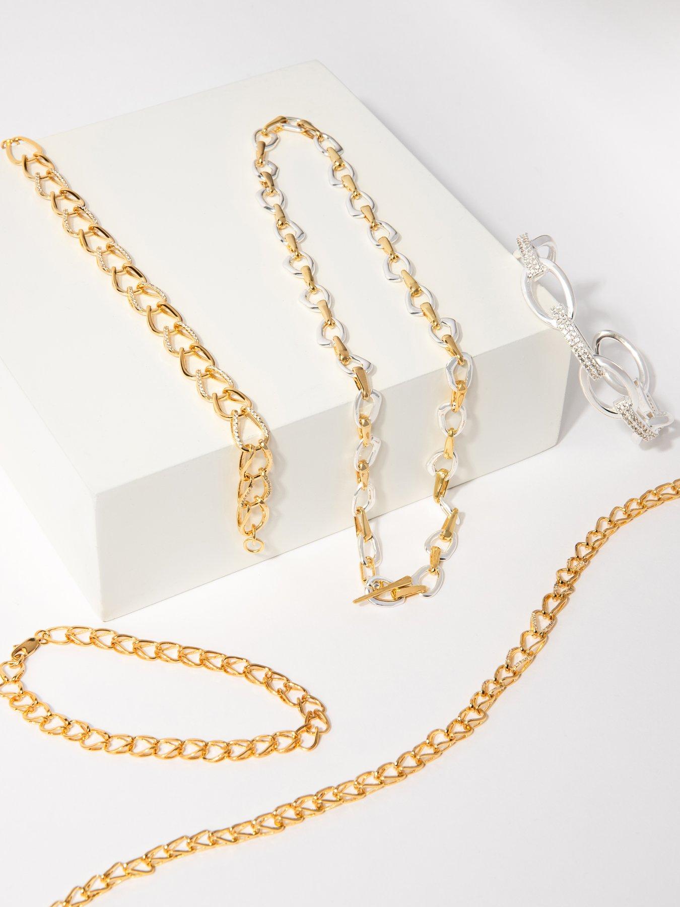 Image 5 of 5 of The Edit HS Edit CHAINS 18ct Yellow Gold Plated Plain Large Link Chain Bracelet