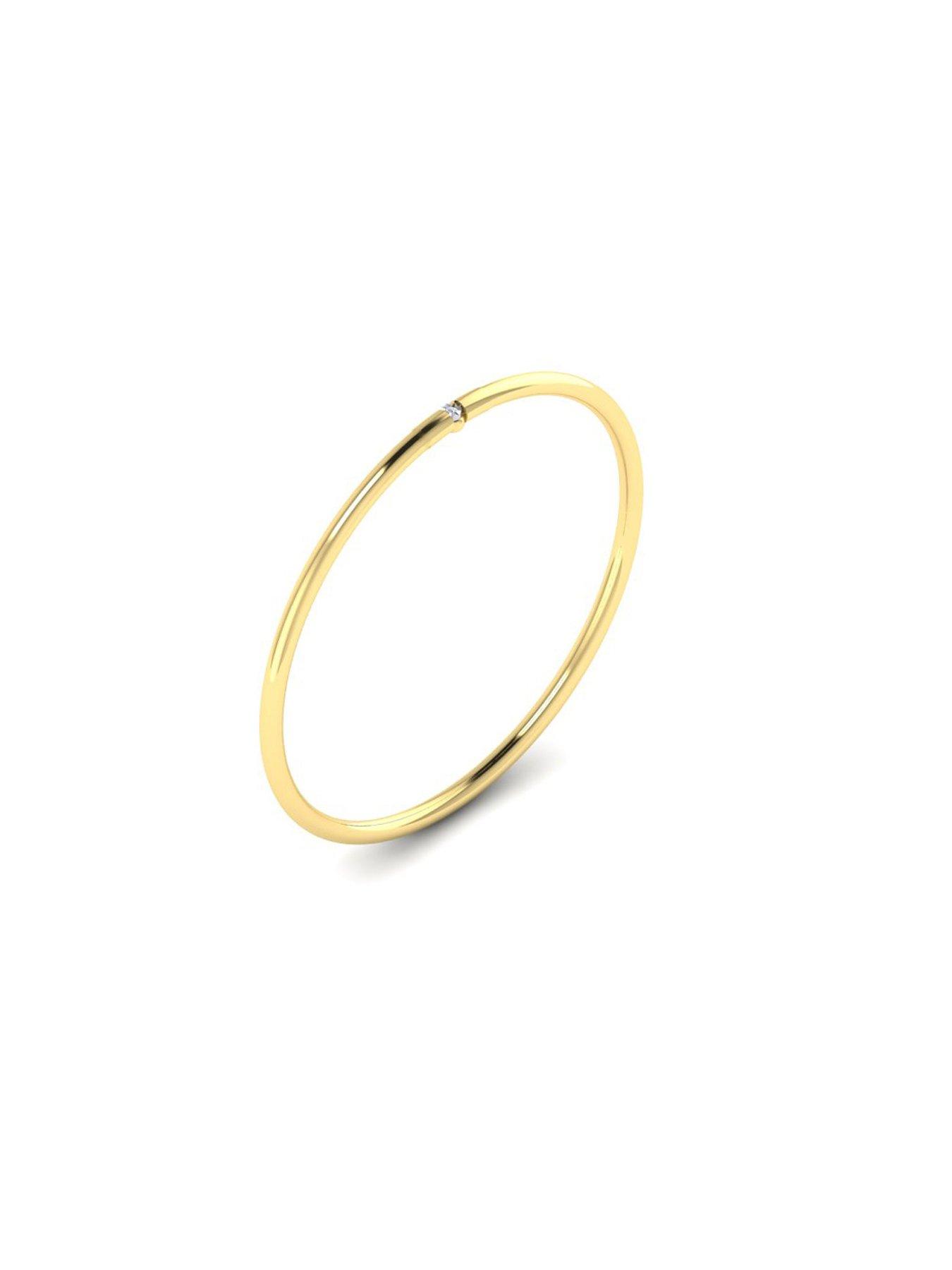 Image 2 of 5 of Kleora Aurora Modern Electrum Miracle Plate Diamond Bangle - Gold