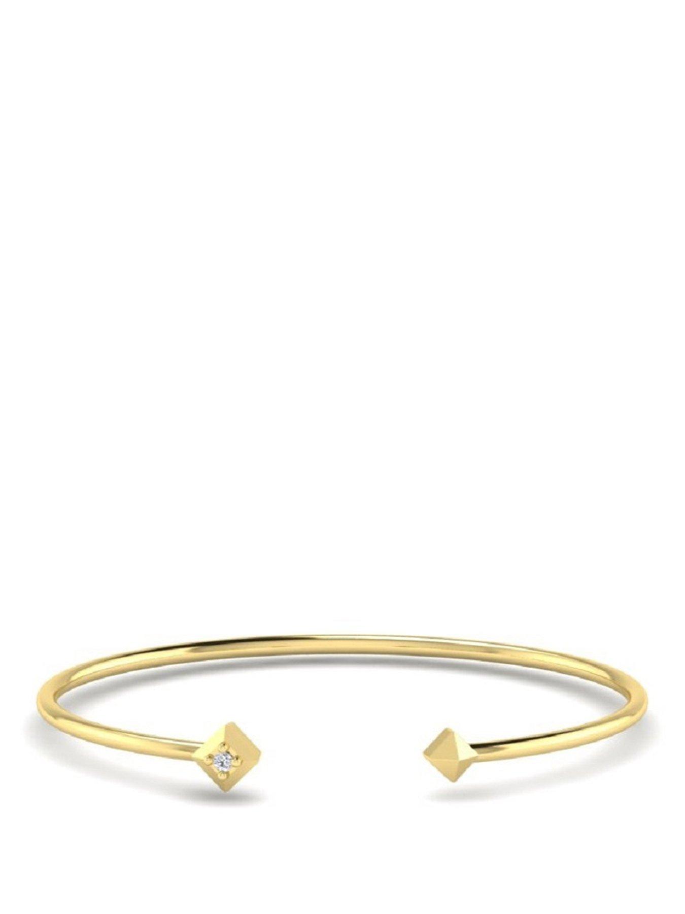  image of kleora-kleora-pyramid-modern-electrum-diamond-pyramid-bangle