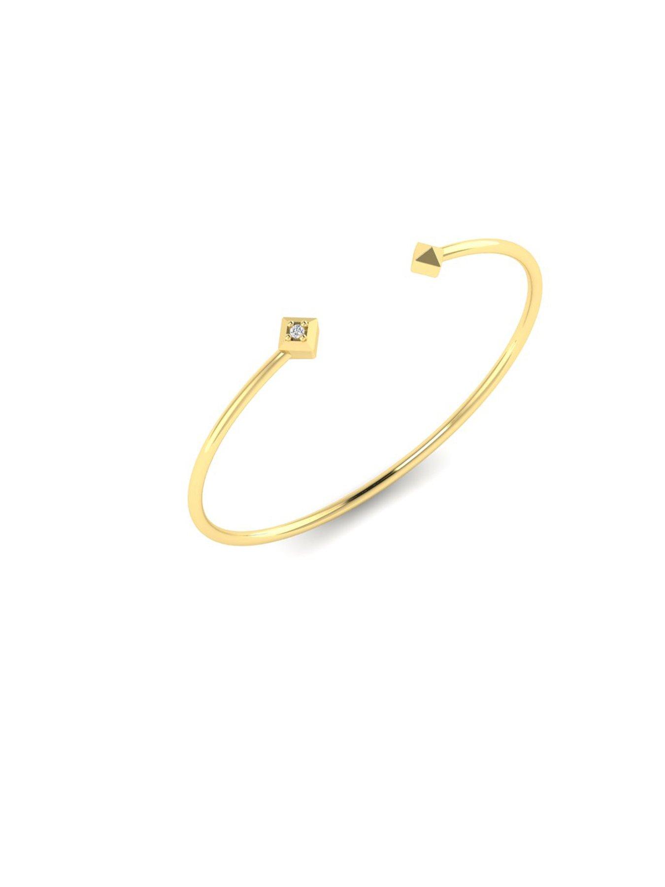  image of kleora-kleora-pyramid-modern-electrum-diamond-pyramid-bangle