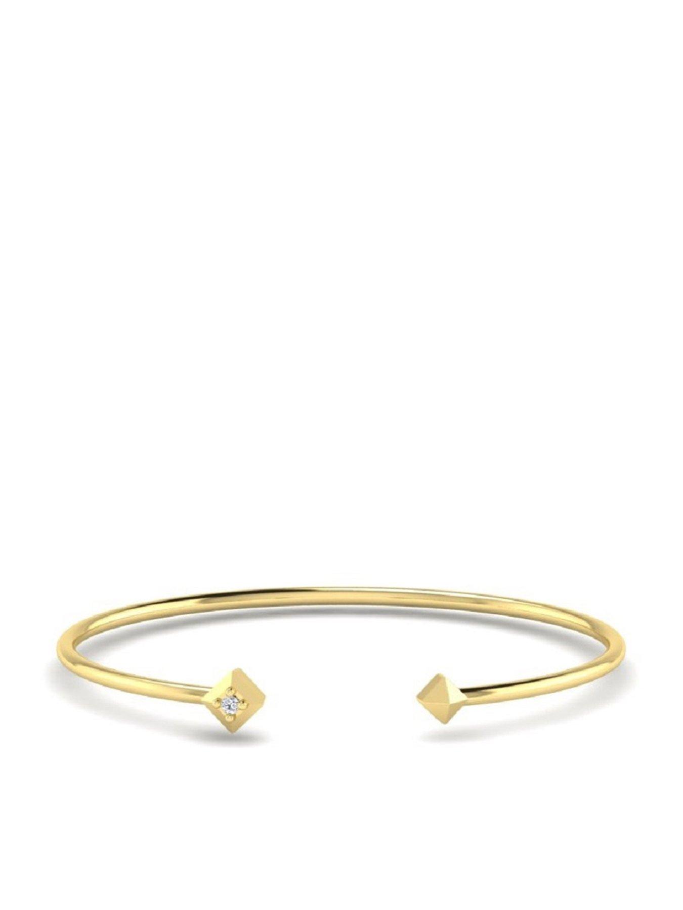  image of kleora-pyramid-modern-electrum-diamond-pyramid-bangle