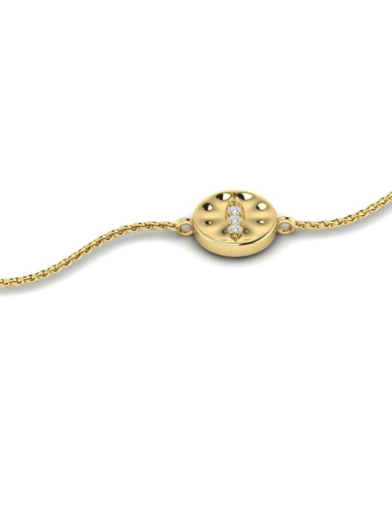 Image 2 of 5 of Kleora IRIS Modern Electrum Diamond Cats Eye Circle Bracelet