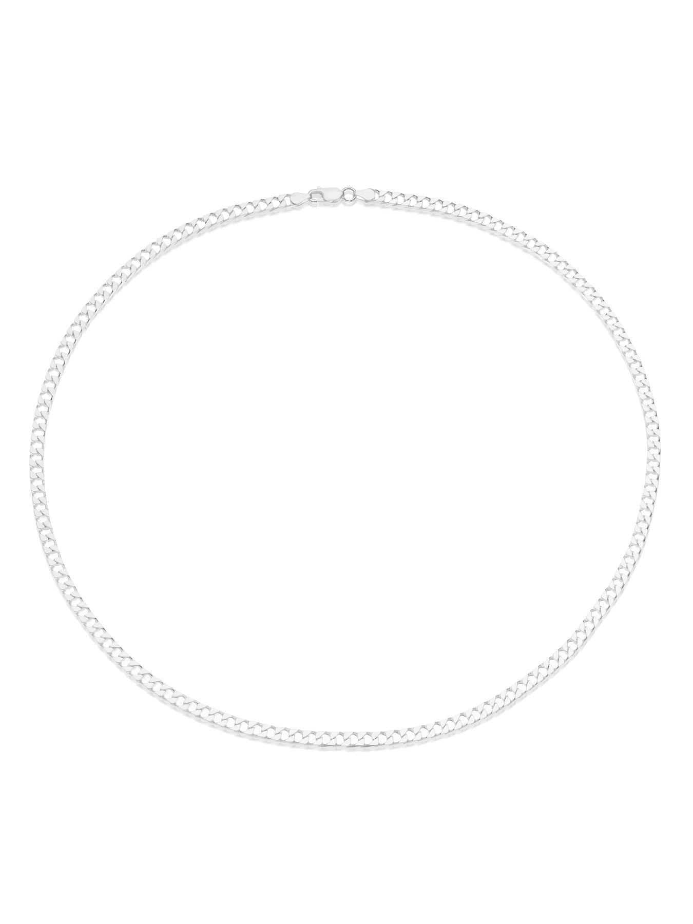  image of h-samuel-mens-sterling-silver-flat-curb-chain-22