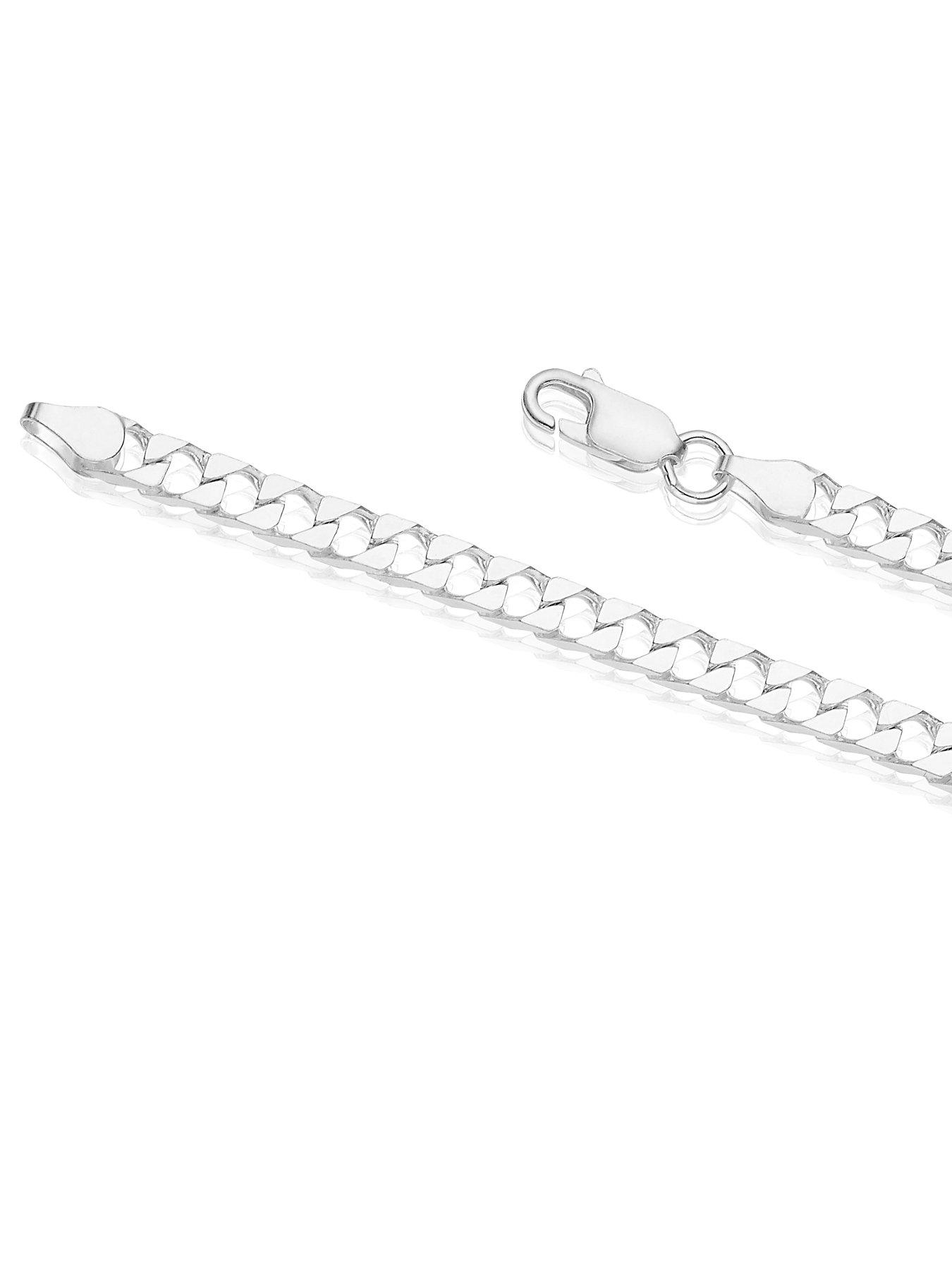  image of h-samuel-mens-sterling-silver-flat-curb-chain-22