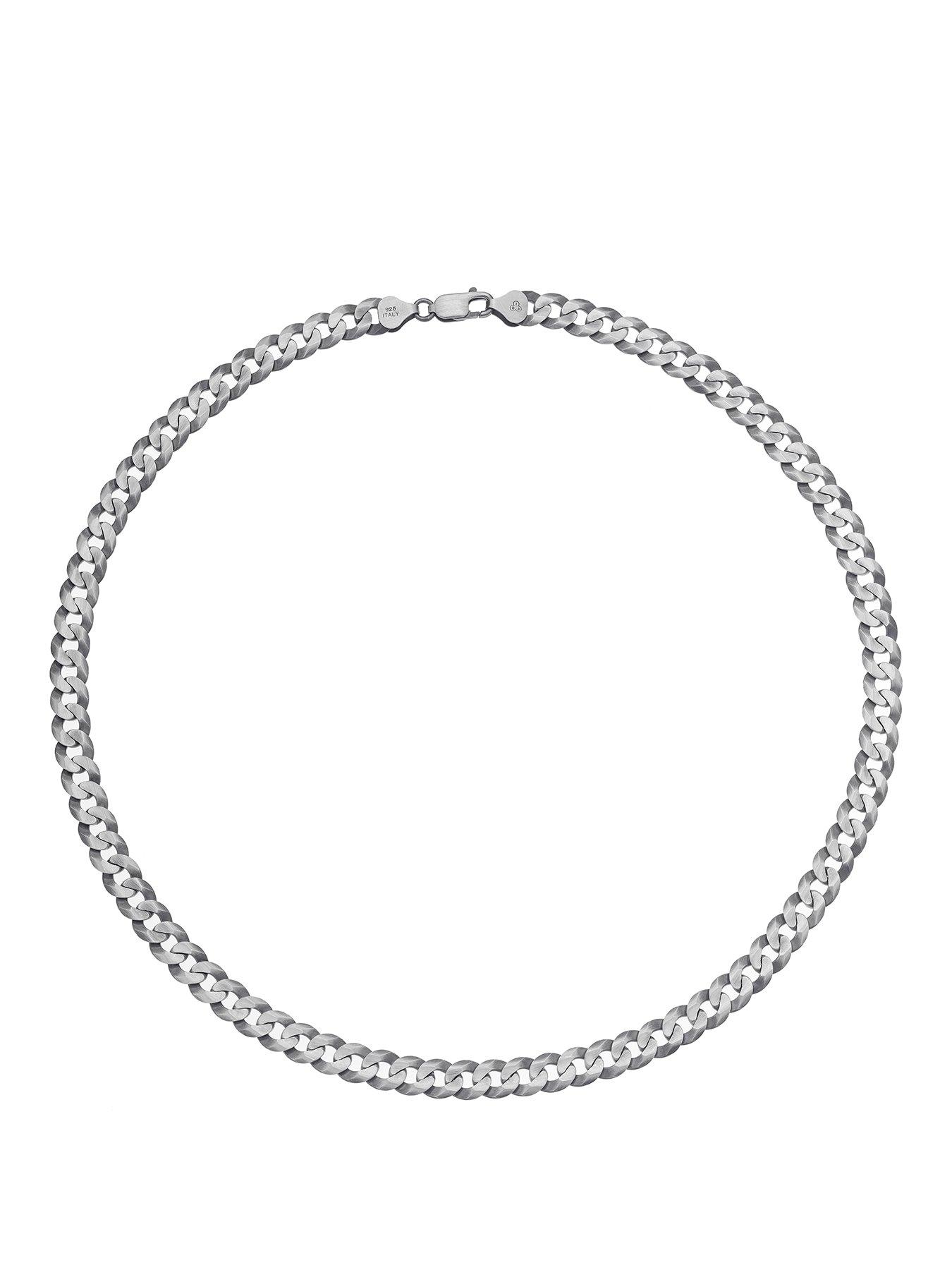 Image 1 of 3 of Ernest Jones Sterling 20" Curb Chain - Silver