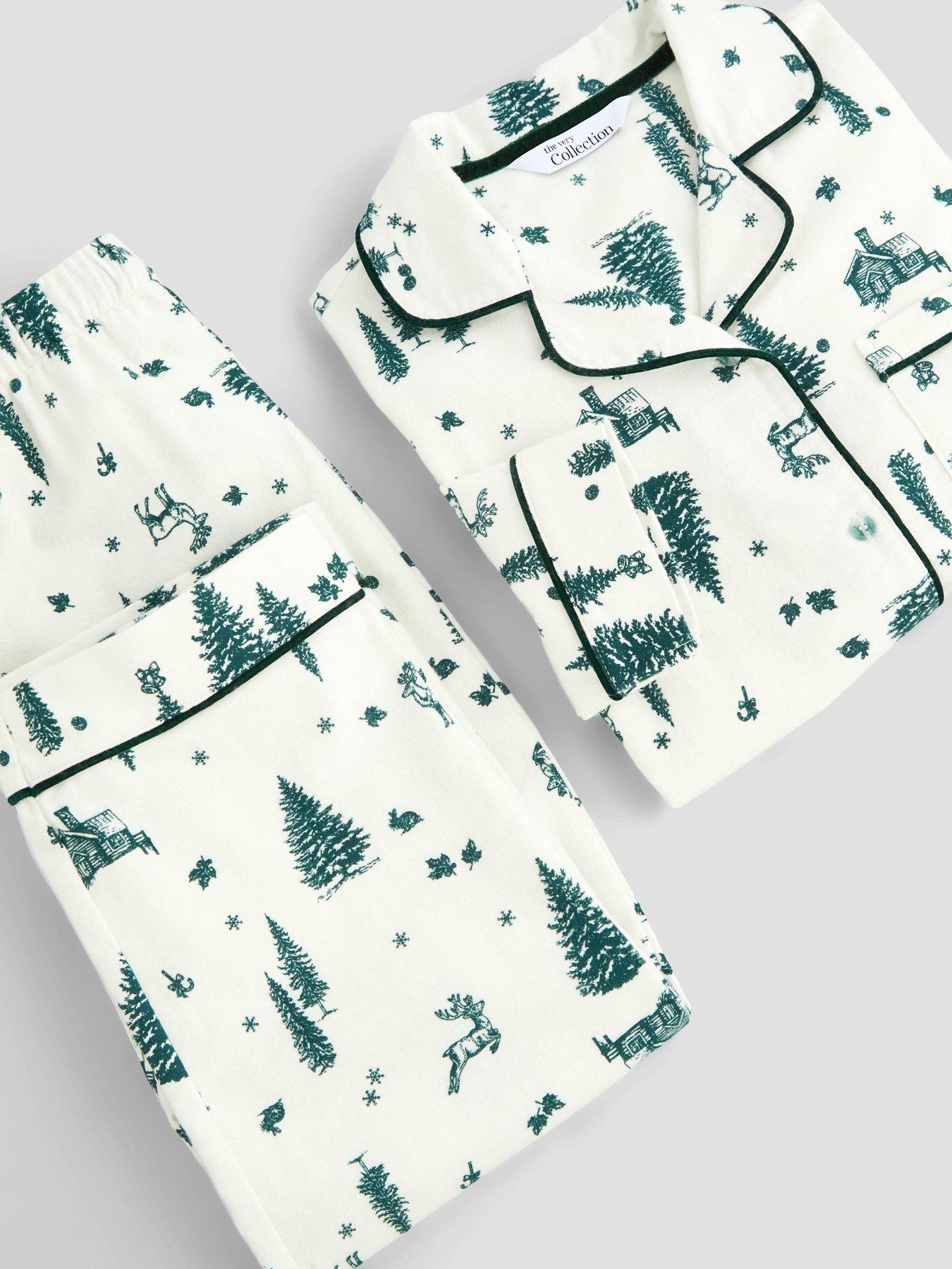 Image 4 of 7 of The Very Collection Kids Family Christmas Brushed Revere Set - Cream