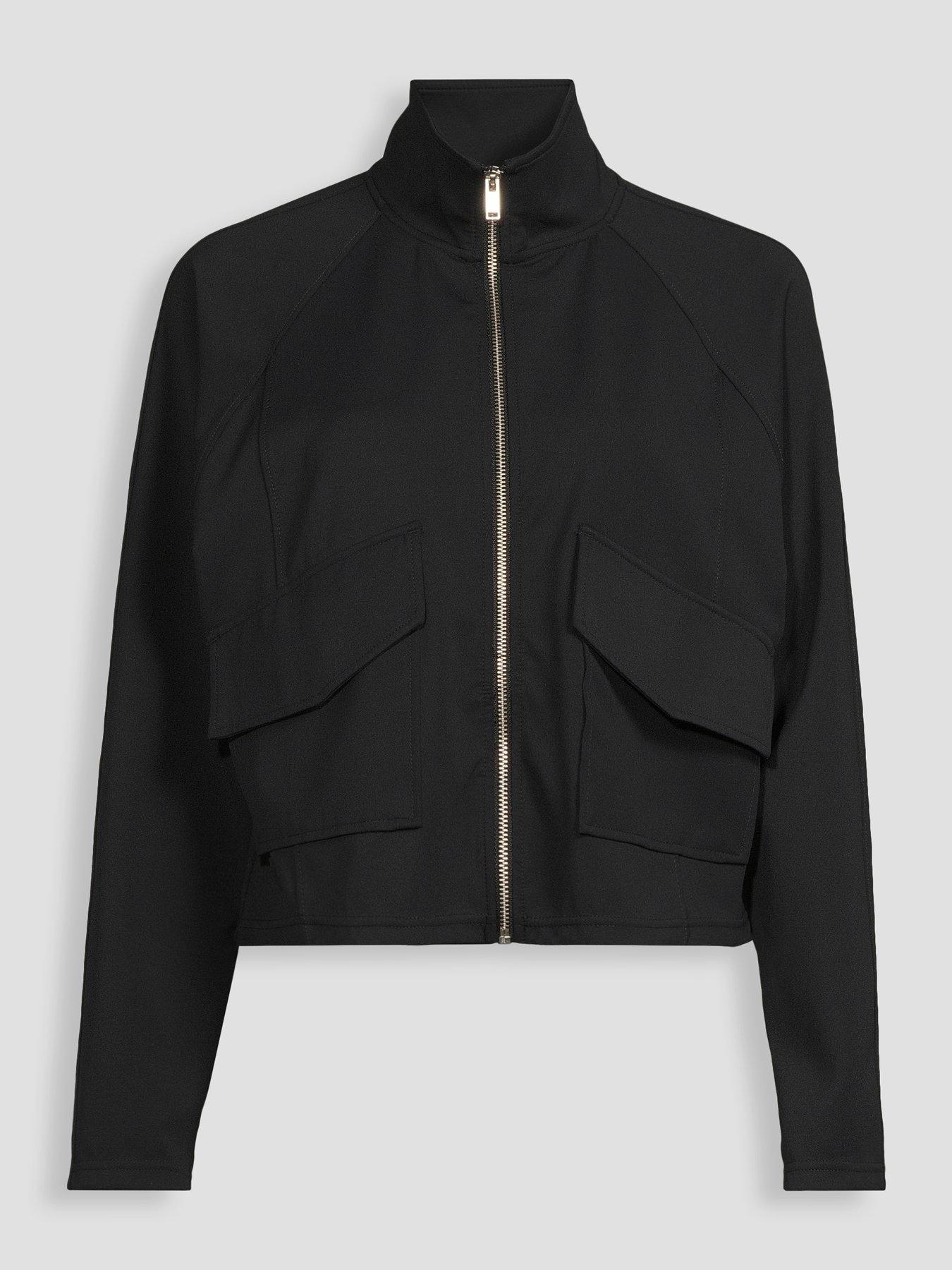 Image 7 of 7 of The Very Collection Scuba Utility Jacket Co-Ord - Black
