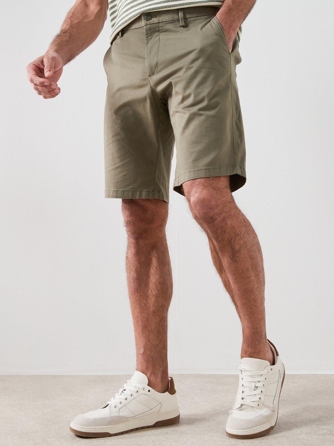 Image 1 of 5 of Mango Gracia Straight Cut Chino&nbsp;Shorts -&nbsp;Green