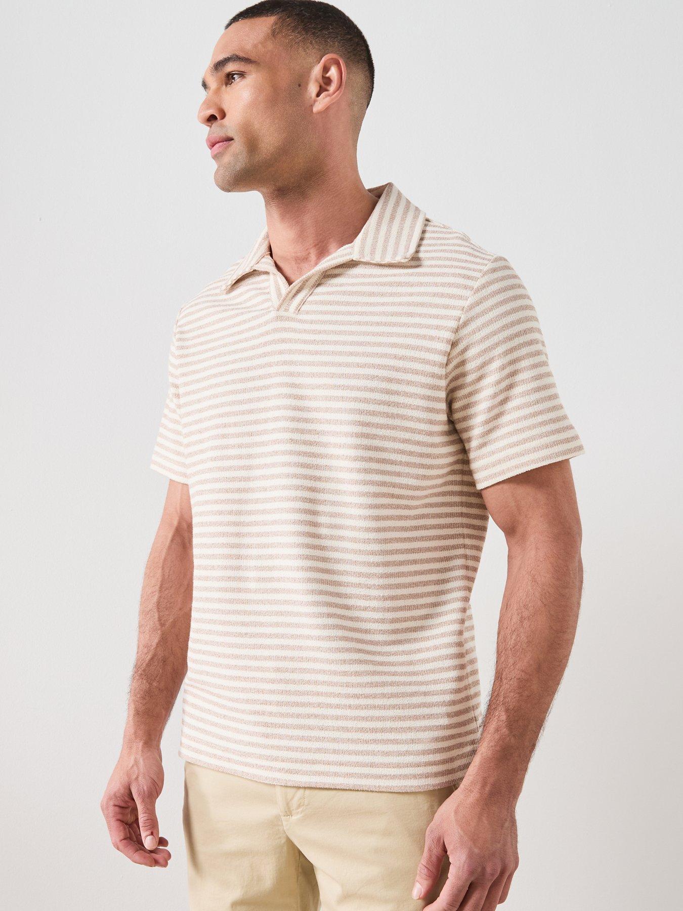 Mango Xavir Short Sleeve Polo Shirt - Light Beige