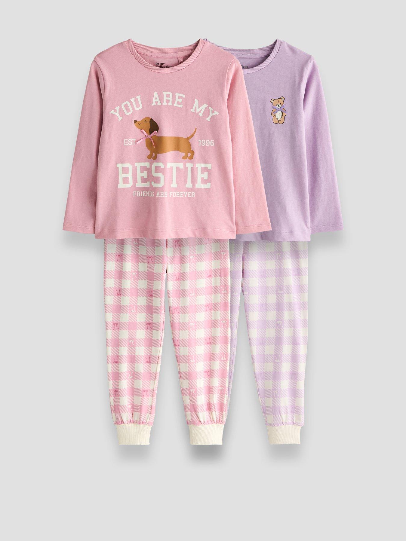 The Very Collection Bestie 2 Pack Check Pyjama - Multi