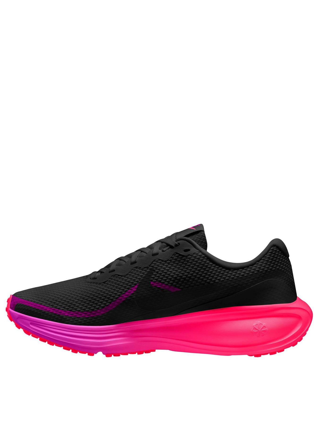 Image 2 of 4 of Nike Womens Revolution 8 Cushioned Lace-Up Running Trainers - Black