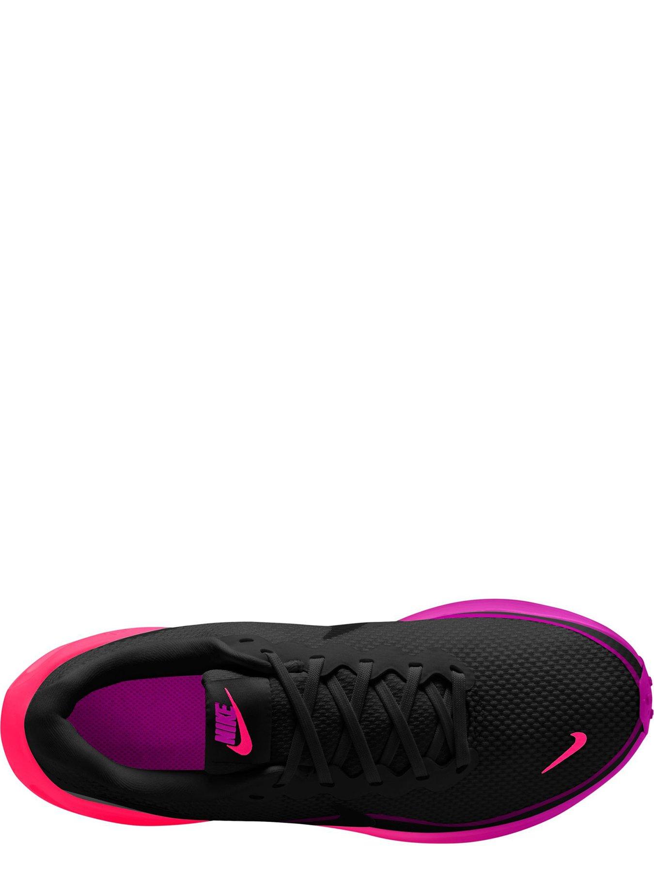 Image 3 of 4 of Nike Womens Revolution 8 Cushioned Lace-Up Running Trainers - Black