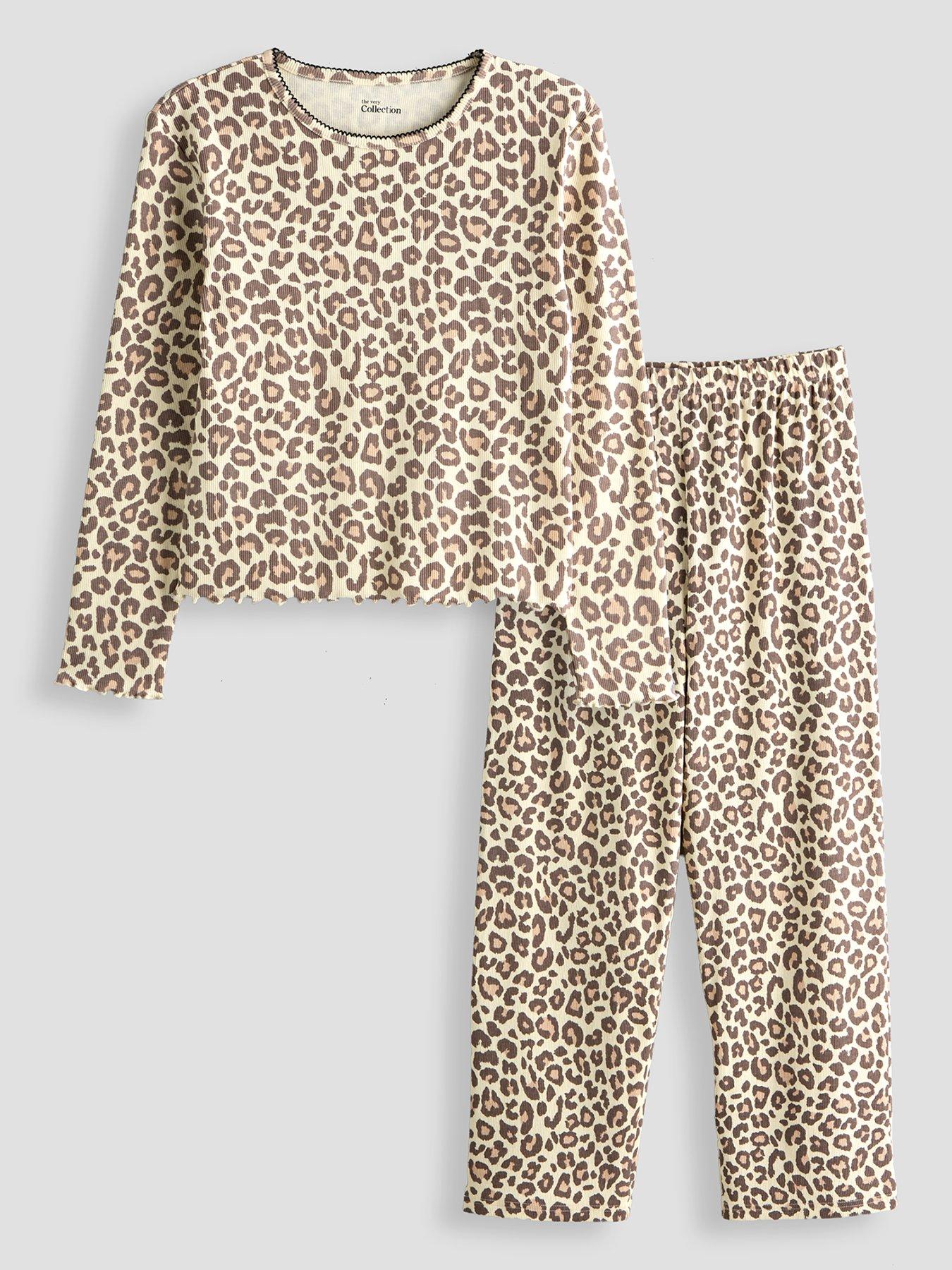 The Very Collection Leopard Print Long Sleeve Pyjama - Multi