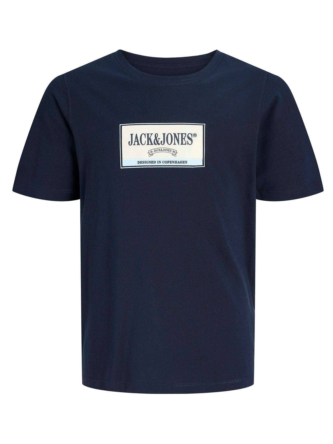 Jack & Jones Junior Boys Graphic Short Sleeve Tshirt - Navy