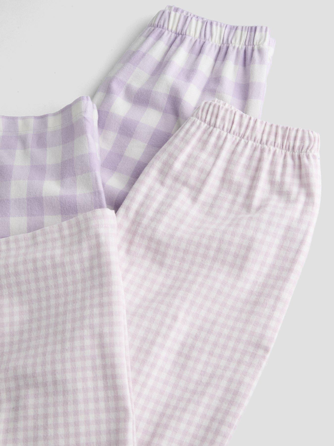 Image 5 of 5 of The Very Collection 2 Pack Girls Check Bottom Pyjama (3 - 16 years) - Multi