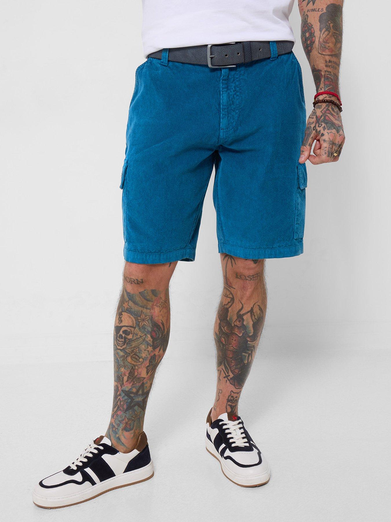 Joe Browns Cool In Cord Cargo Shorts - Blue
