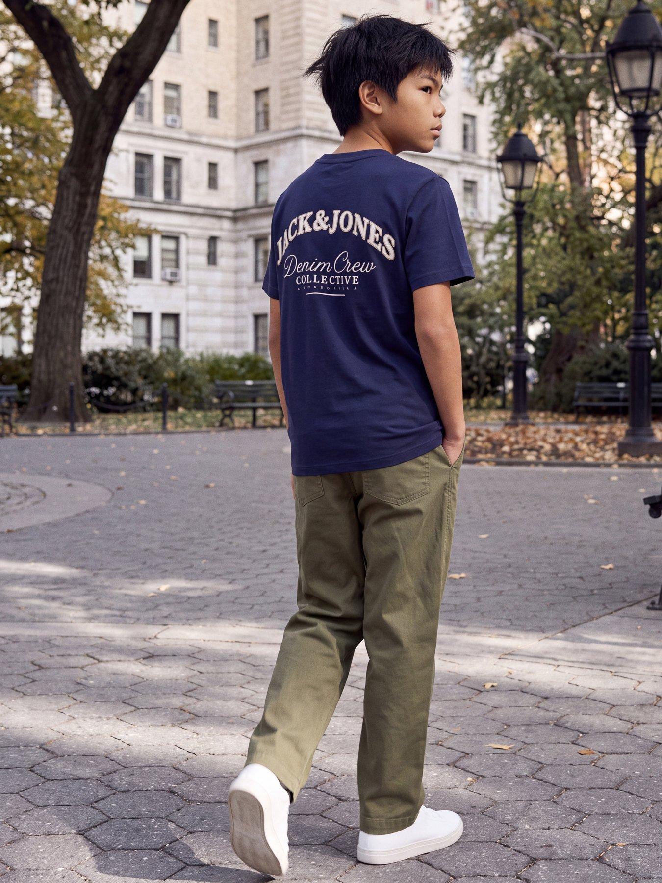 Image 4 of 4 of Jack & Jones Junior Boys Elvaro Trousers - Khaki