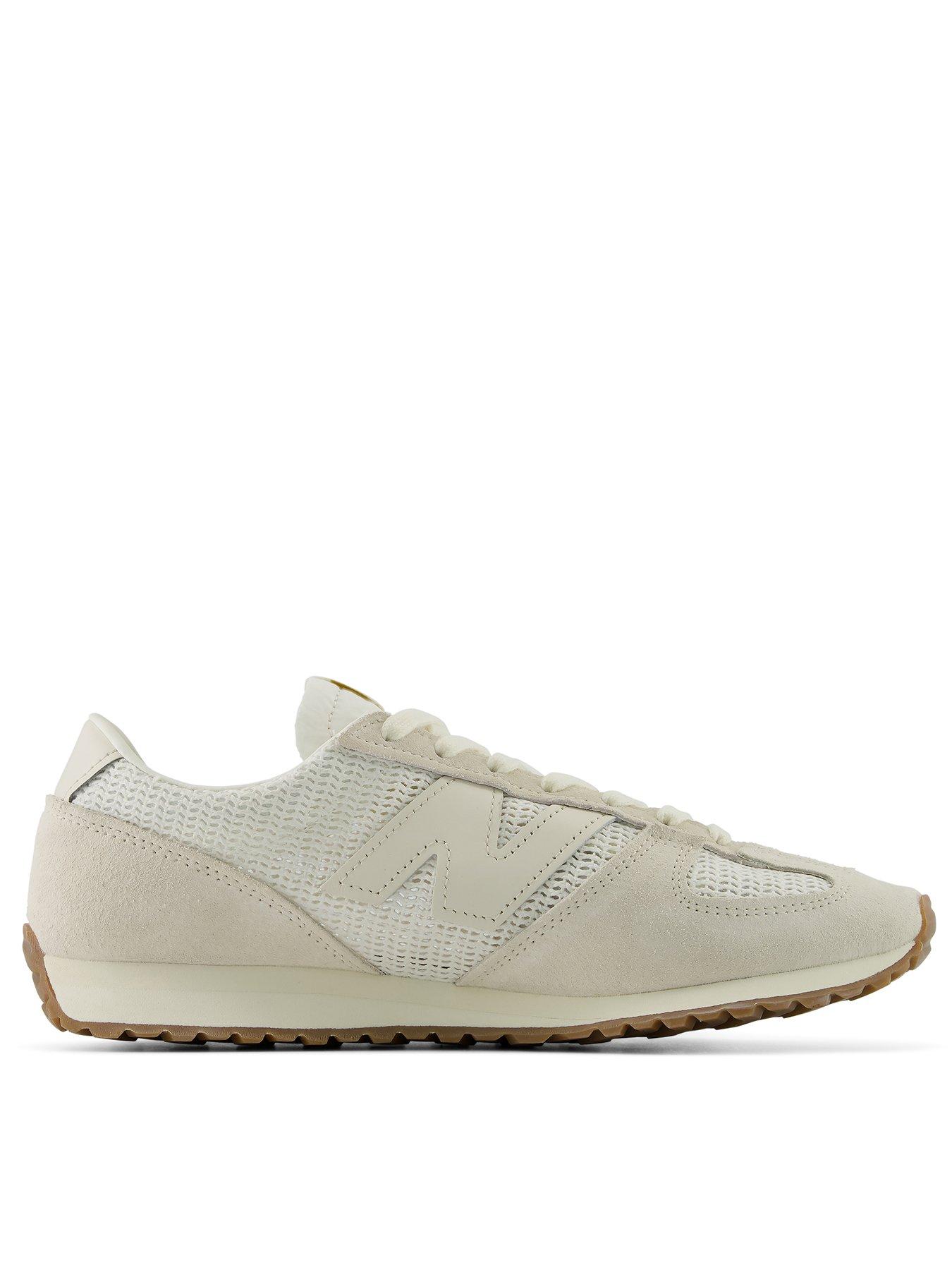 New Balance Unisex 471 Suede and Mesh Lifestyle Trainers - White/Off-White