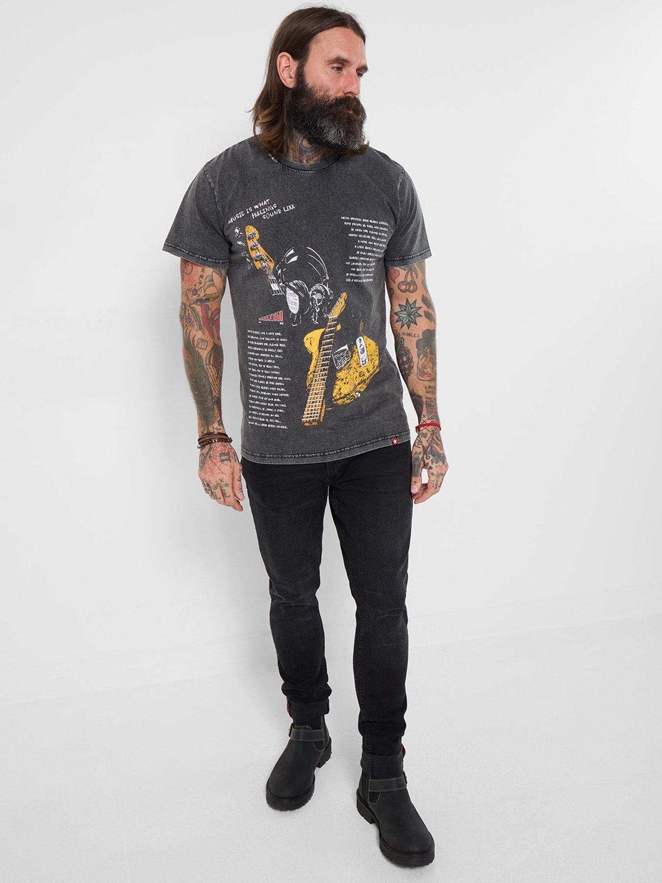  image of joe-browns-music-script-t-shirt