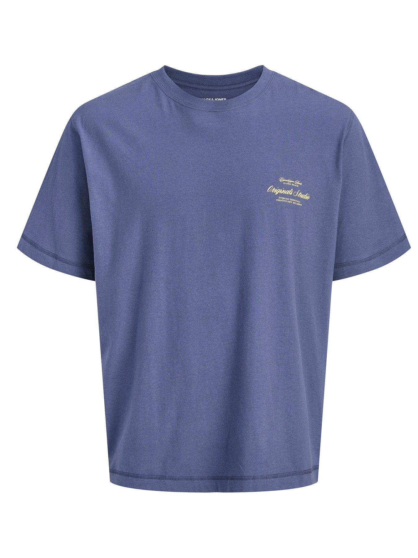 Jack & Jones Junior Boys Back Print Short Sleeve Tshirt - Blue
