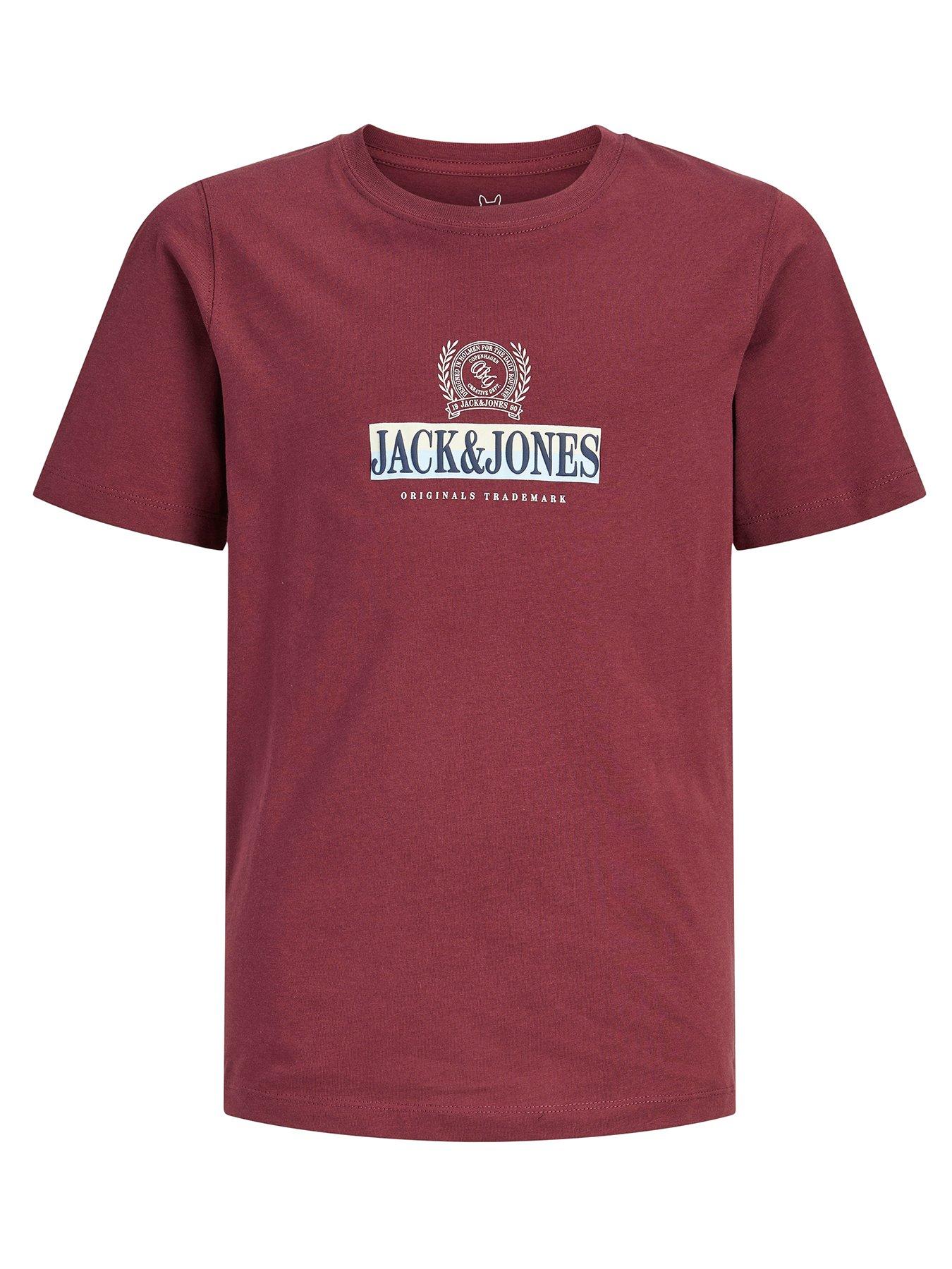 Jack & Jones Junior Boys Graphic Short Sleeve Tshirt - Red