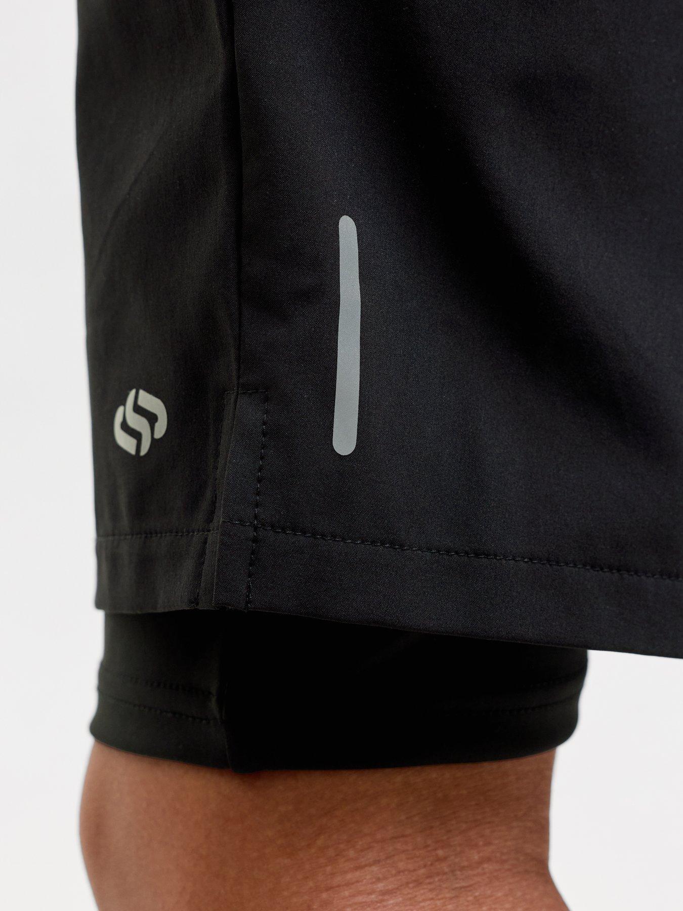Image 5 of 7 of Jack & Jones Junior Boys Flux 2 In 1 Shorts With Liner - Black