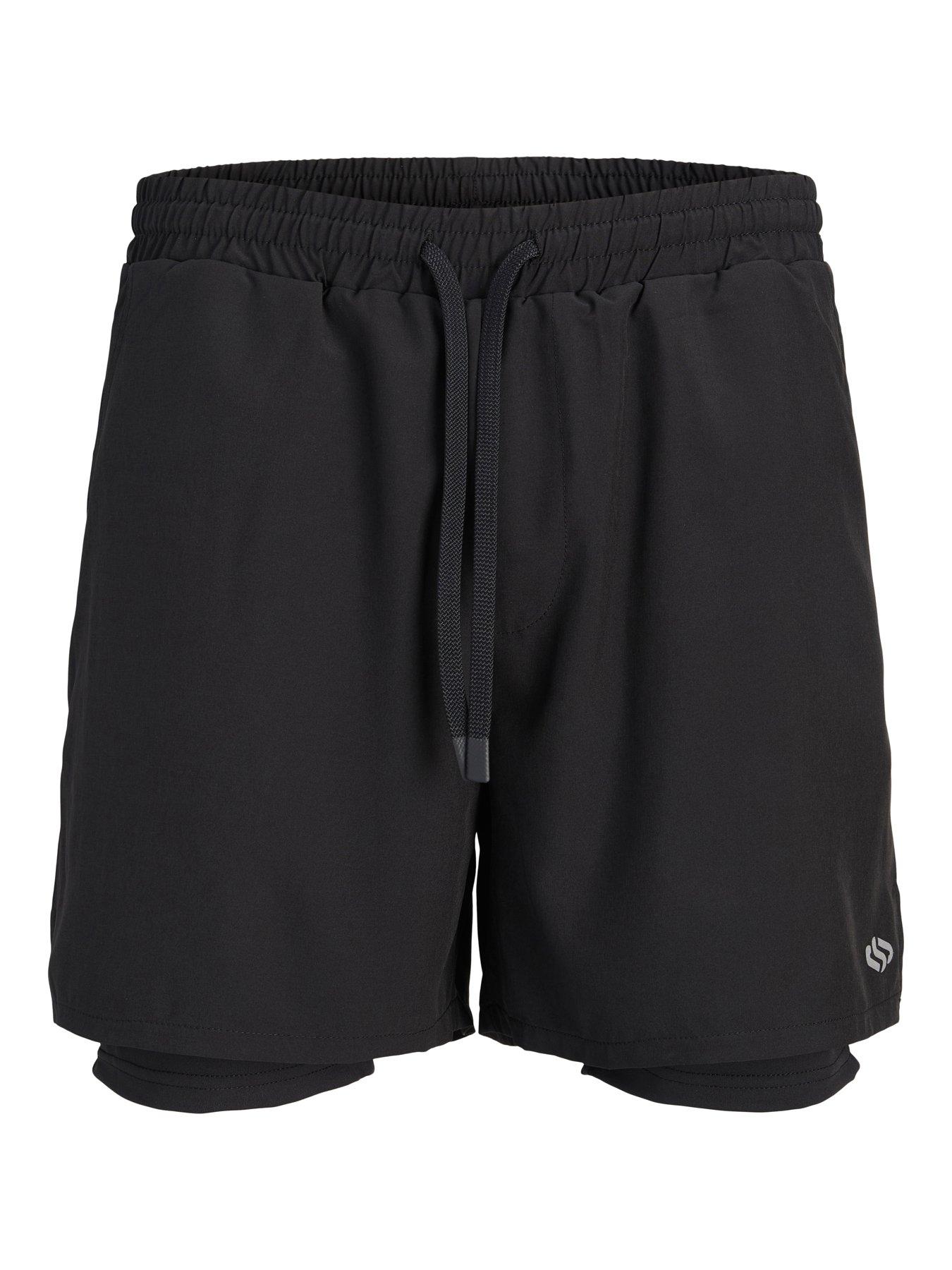 Image 6 of 7 of Jack & Jones Junior Boys Flux 2 In 1 Shorts With Liner - Black