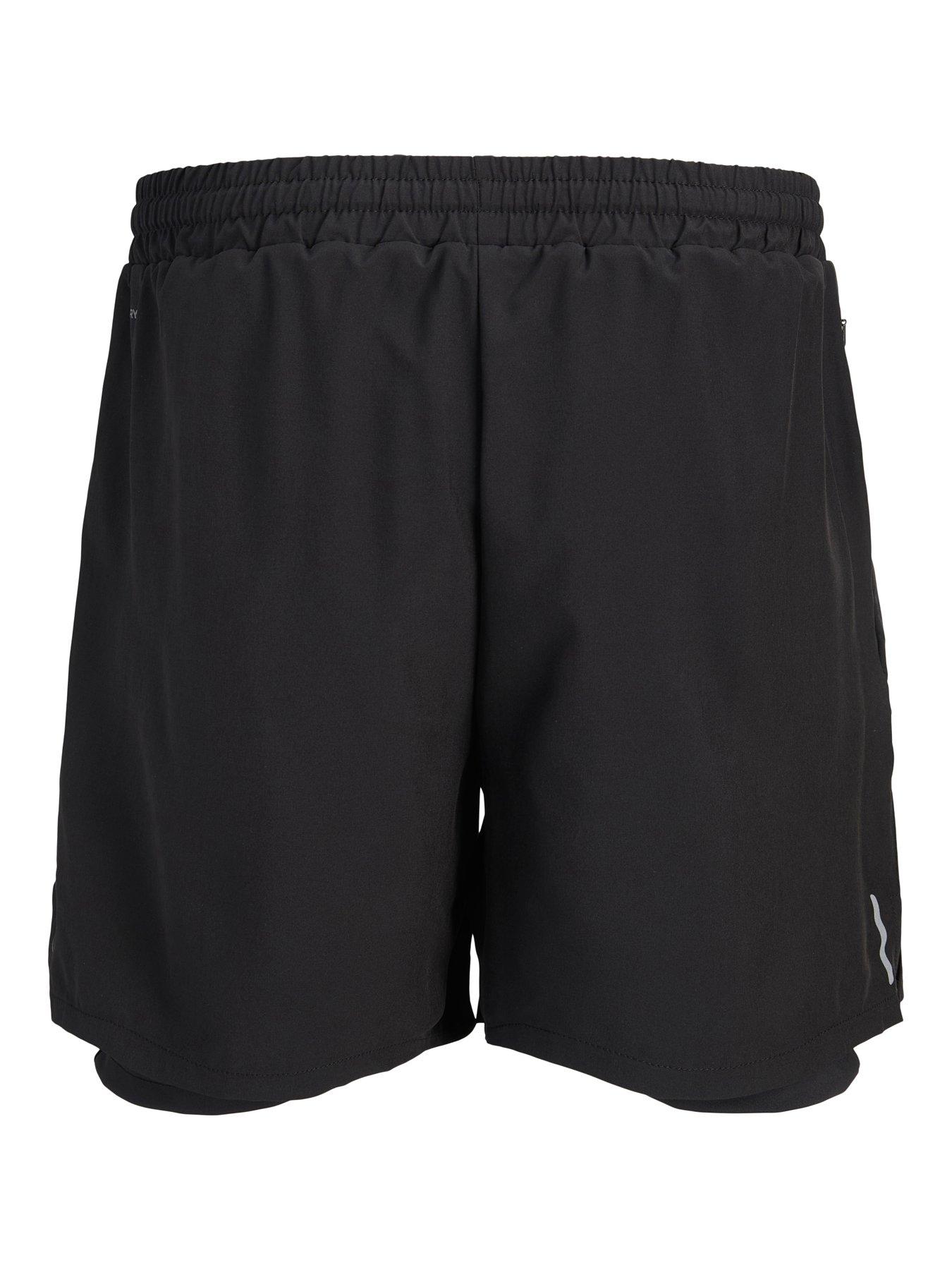 Image 7 of 7 of Jack & Jones Junior Boys Flux 2 In 1 Shorts With Liner - Black