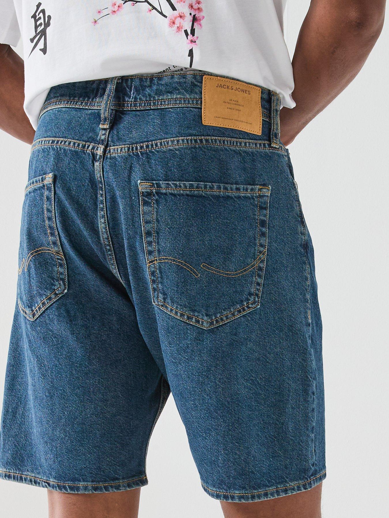 Image 4 of 5 of Jack & Jones Tony Original Denim Shorts - Blue
