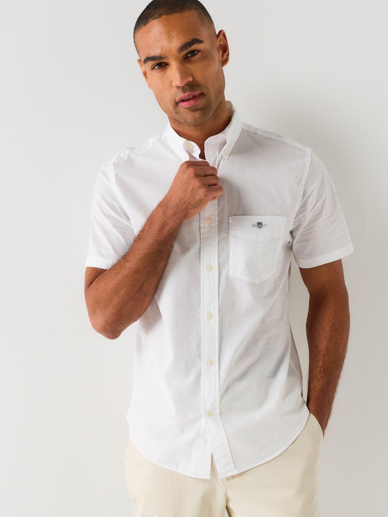 GANT Gant Regular Fit Classic Poplin Short Sleeve Shirt