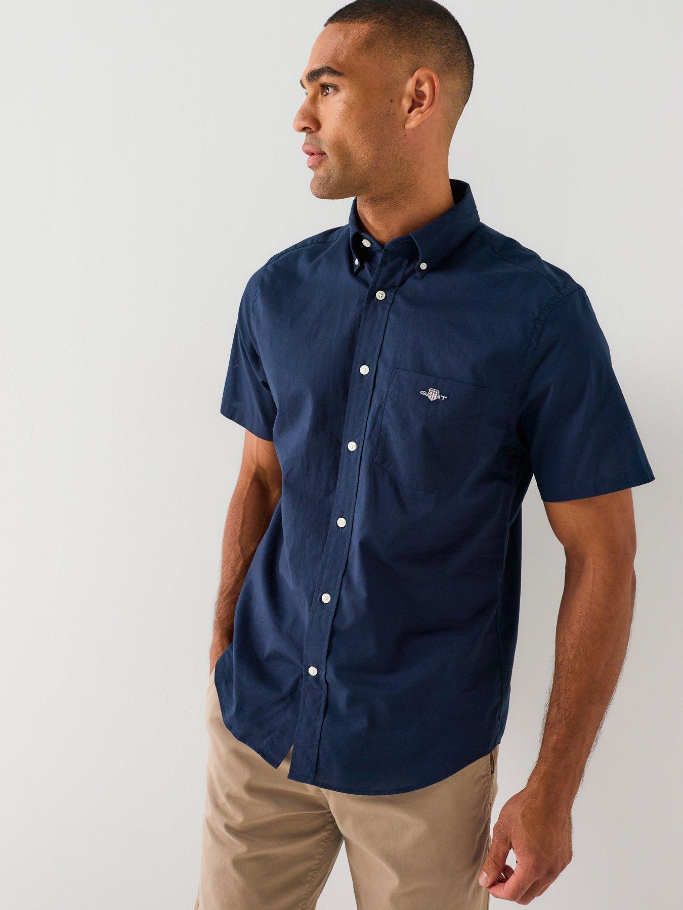 GANT Gant Regular Fit Classic Poplin Short Sleeve Shirt