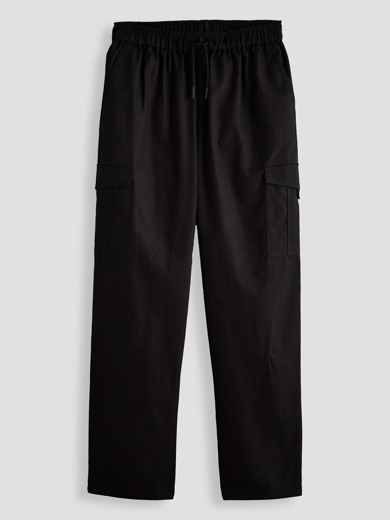 The Very Collection Boys Twill Basic Trousers - Black