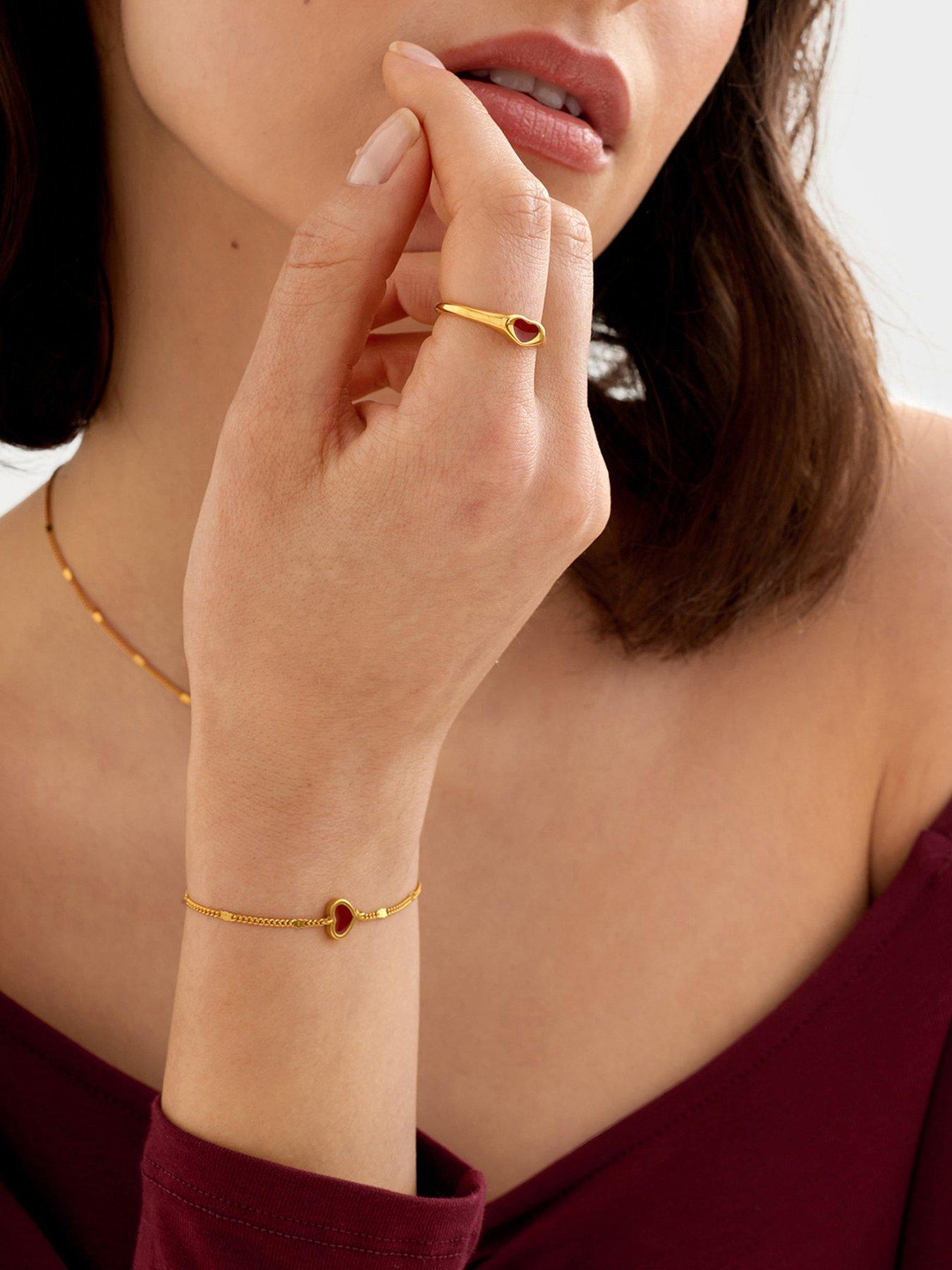 Katie Loxton ROUGE HEART RING , Gold Coated