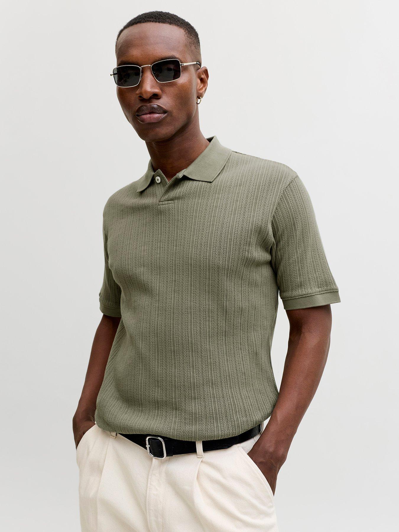 Jack & Jones Premium Henry Polo Shirt - Khaki