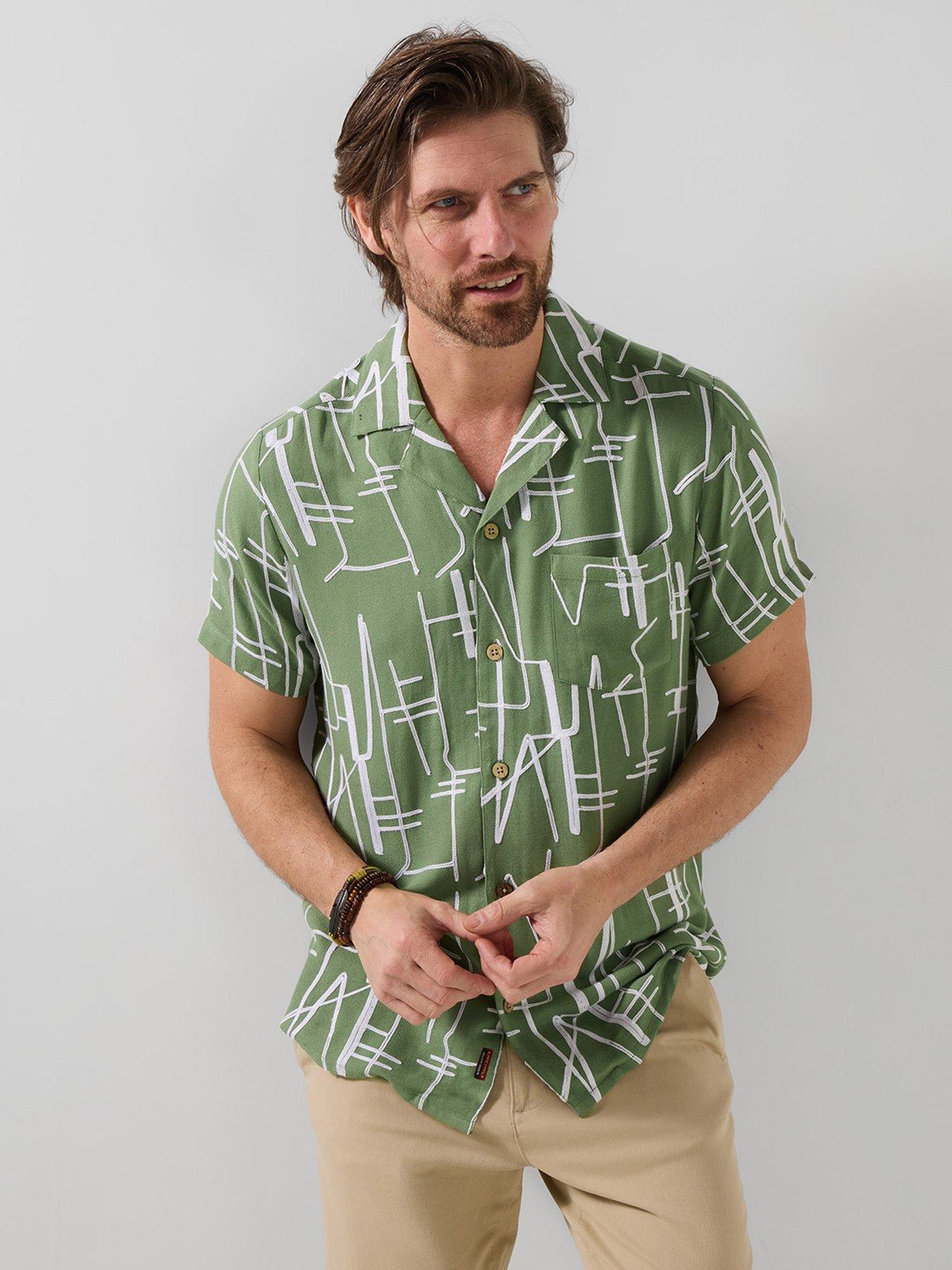 Joe Browns Exceptional Embroidered Short Sleeve Shirt - Green