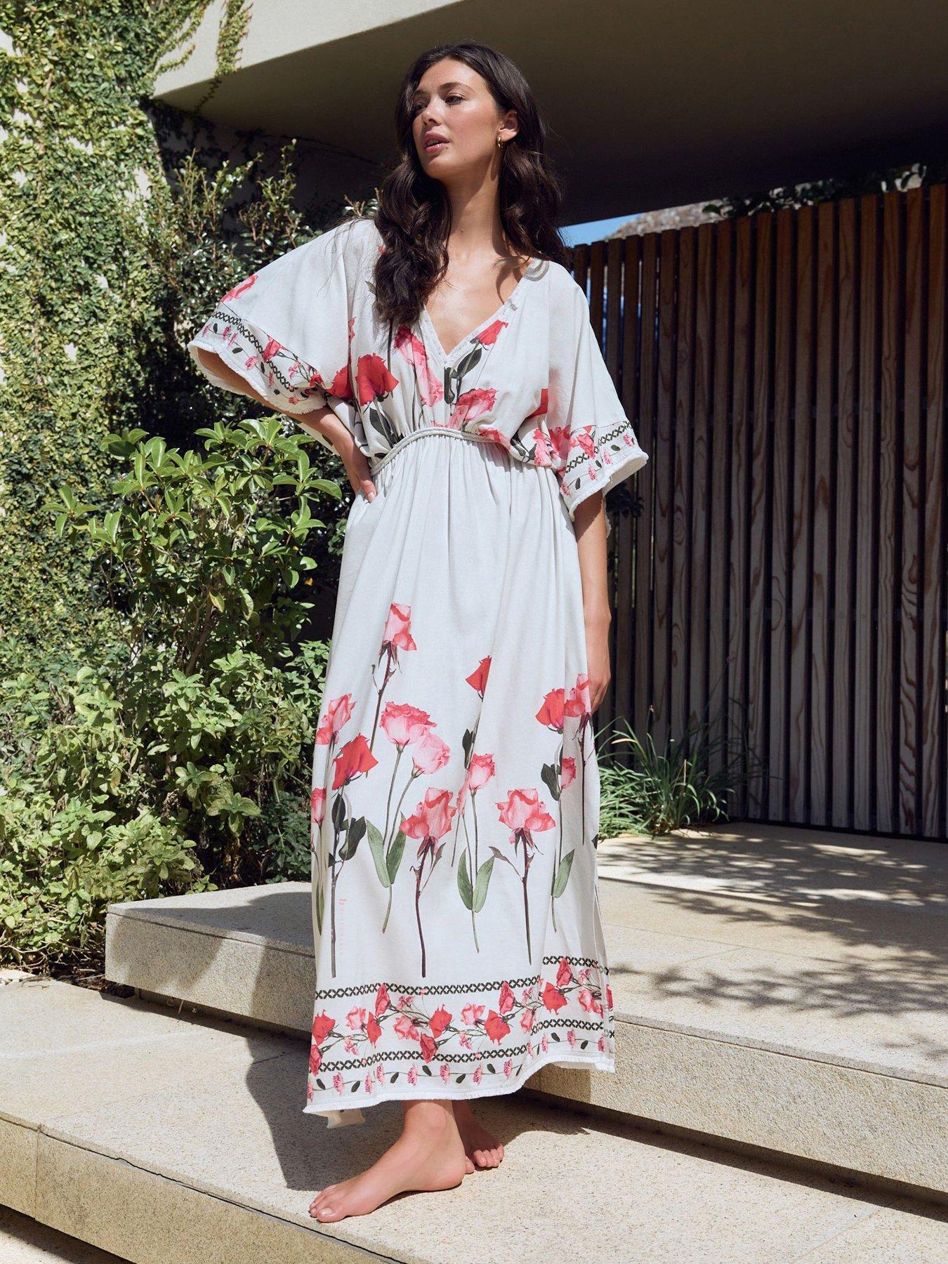 B By Ted Baker Viscose Blend Dress-white