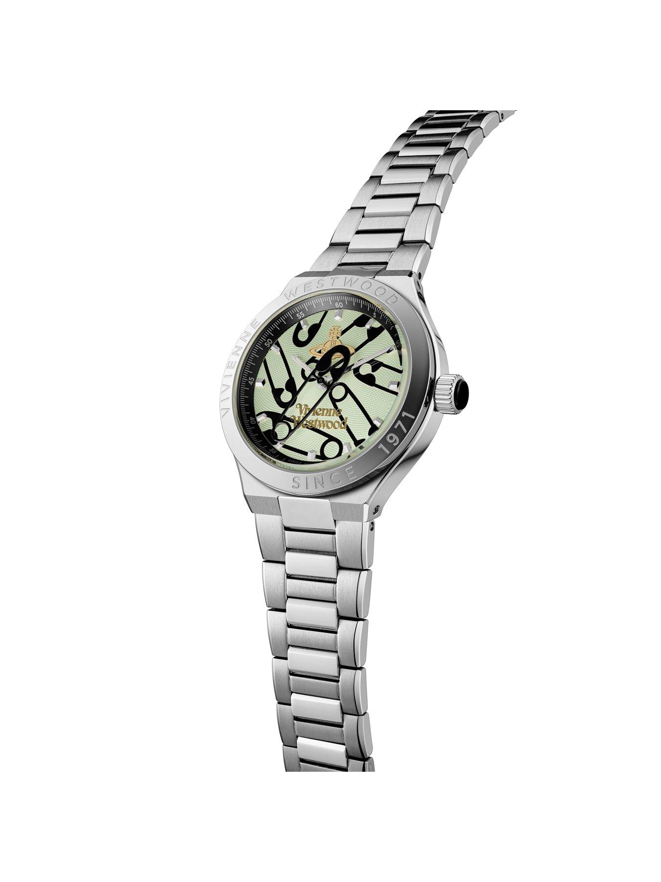 Image 2 of 7 of Vivienne Westwood Berwick Unisex Quartz Watch Light Green Dial, Silver Stainless Steel Case and Bracelet