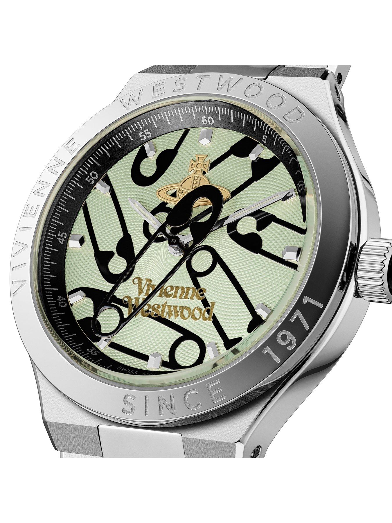 Image 3 of 7 of Vivienne Westwood Berwick Unisex Quartz Watch Light Green Dial, Silver Stainless Steel Case and Bracelet