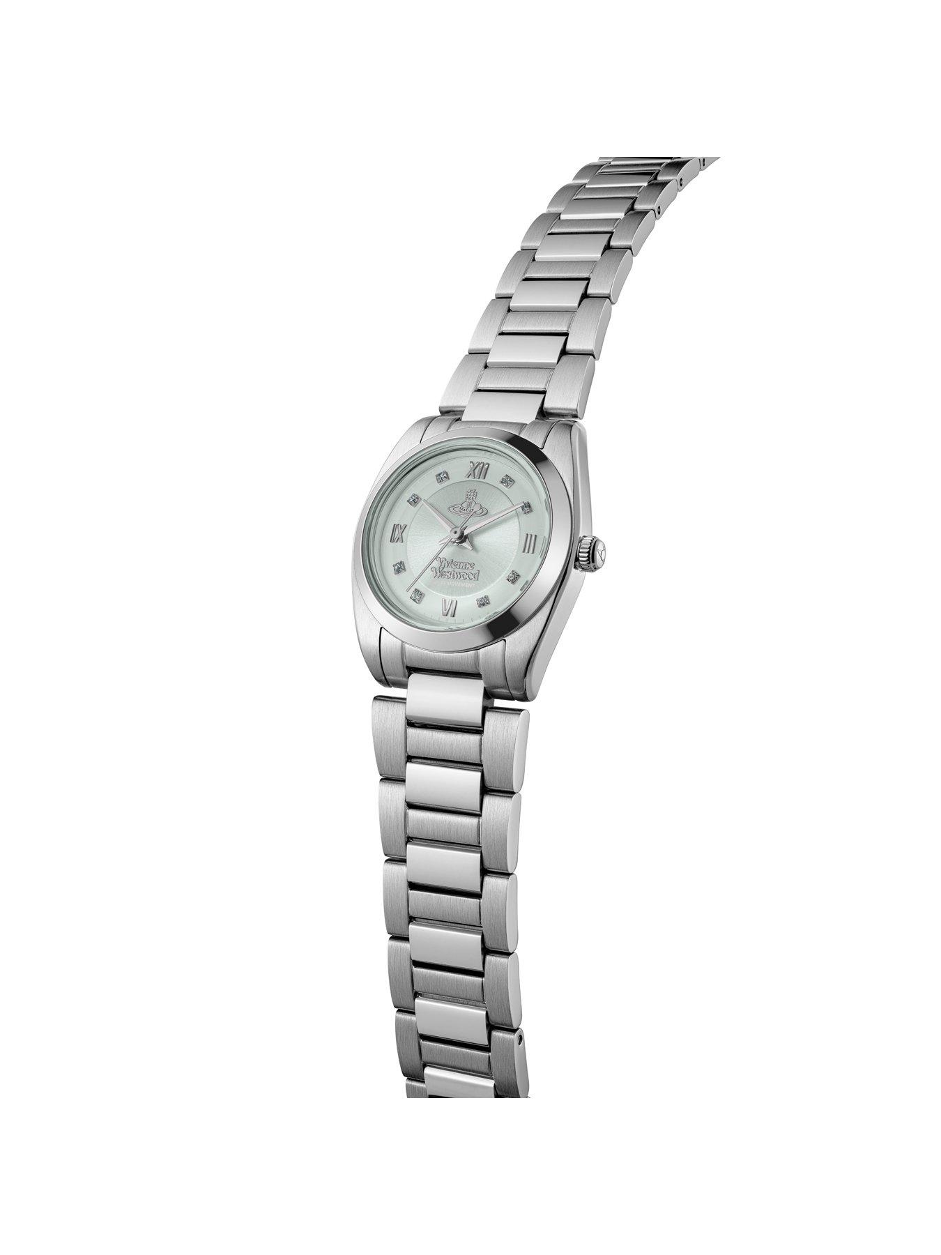 Image 2 of 7 of Vivienne Westwood The Tavistock Ladies Quartz Watch Pale Green Sunray Dial Stainless Steel Case and Bracelet