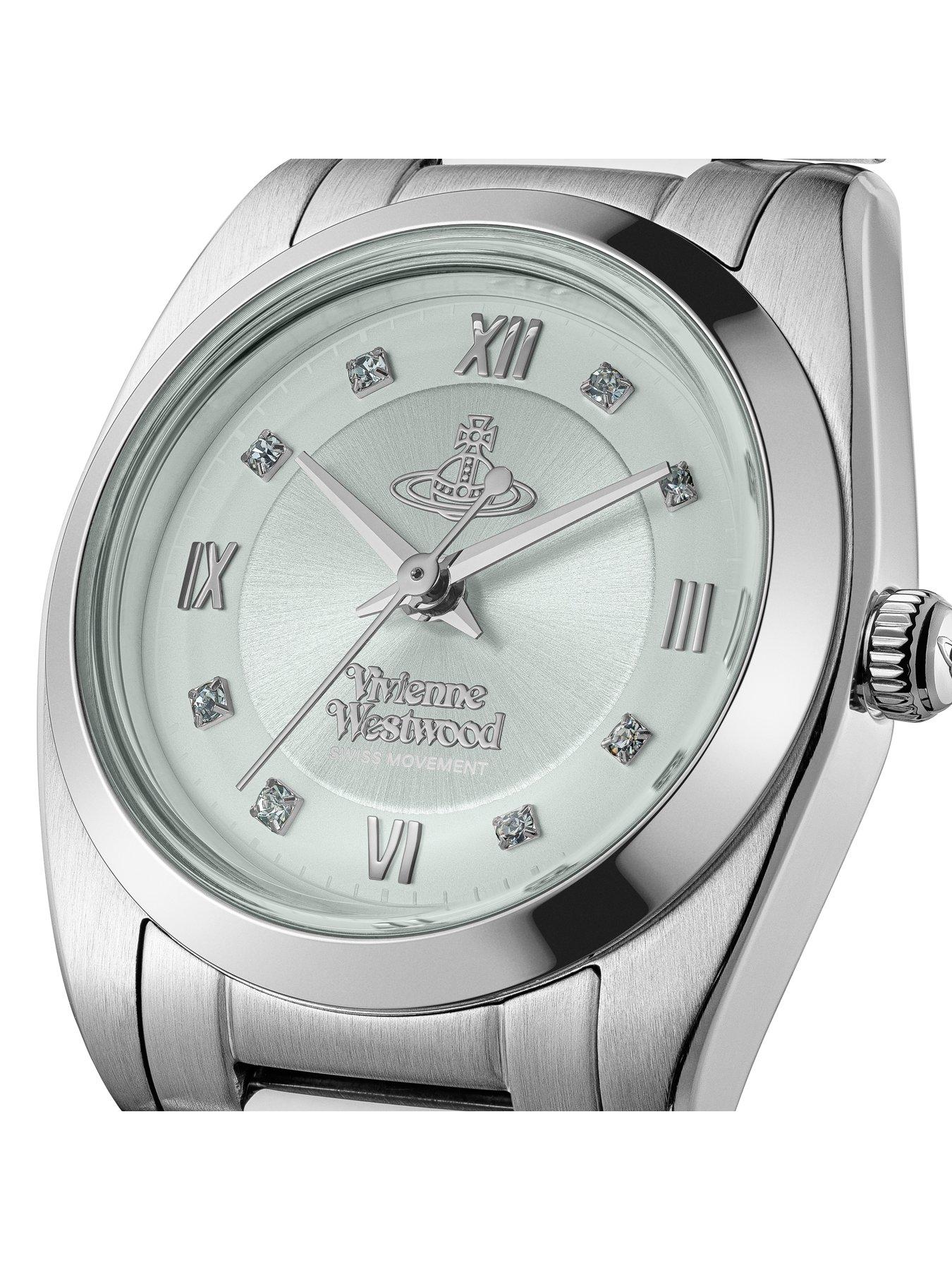 Image 3 of 7 of Vivienne Westwood The Tavistock Ladies Quartz Watch Pale Green Sunray Dial Stainless Steel Case and Bracelet