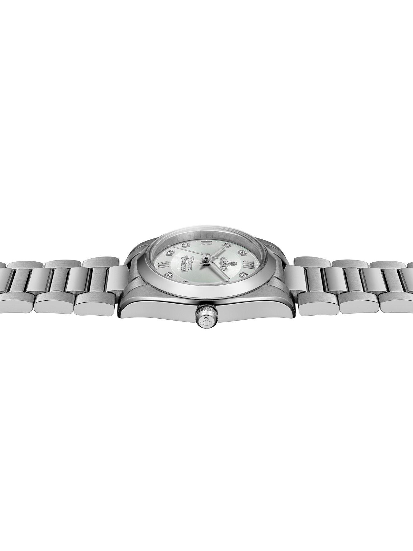 Image 4 of 7 of Vivienne Westwood The Tavistock Ladies Quartz Watch Pale Green Sunray Dial Stainless Steel Case and Bracelet