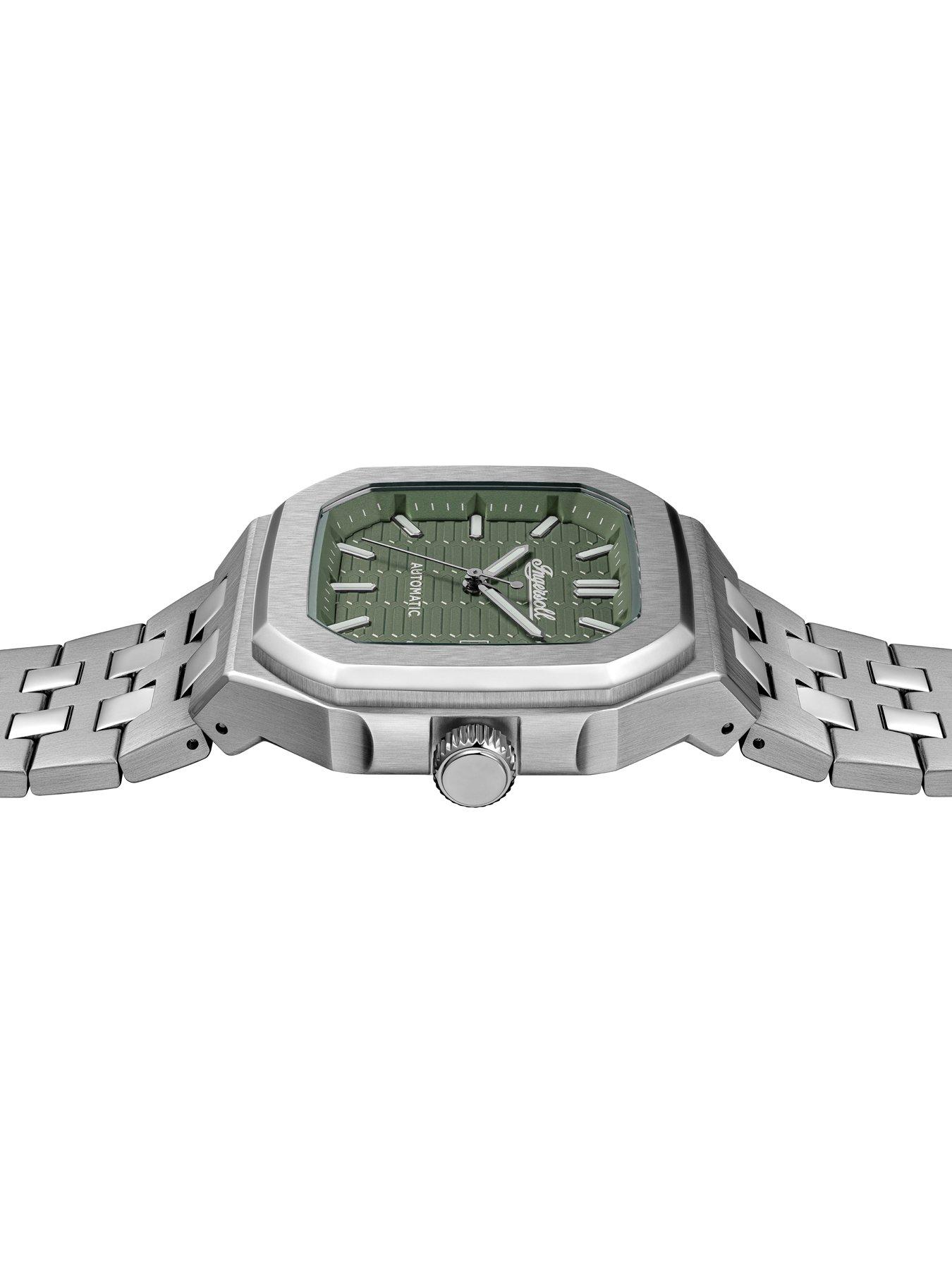 Image 3 of 6 of Ingersoll 1892 The Yield Automatic Mens Watch with Green Dial and Silver Stainless Steel Bracelet - I17802