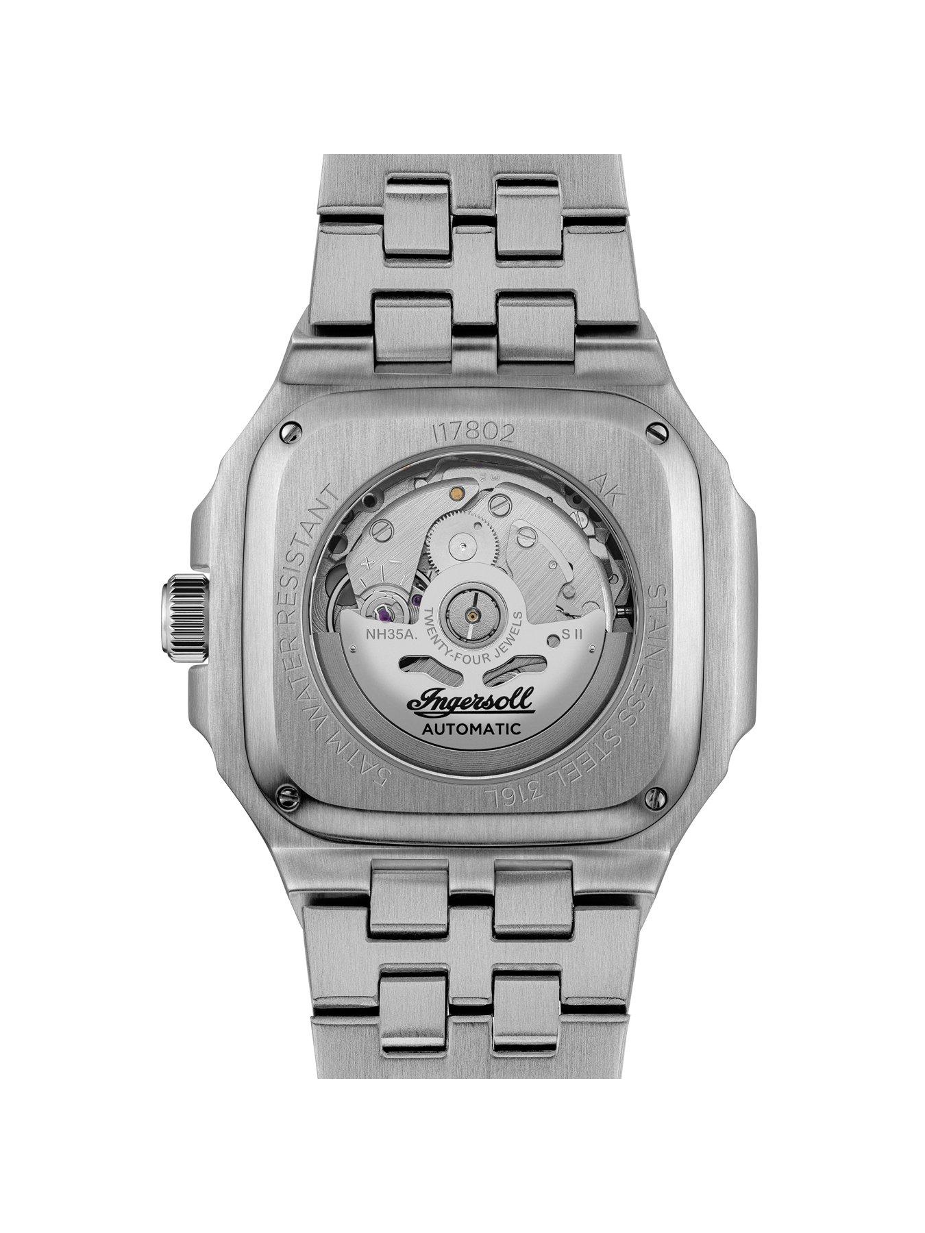 Image 6 of 6 of Ingersoll 1892 The Yield Automatic Mens Watch with Green Dial and Silver Stainless Steel Bracelet - I17802