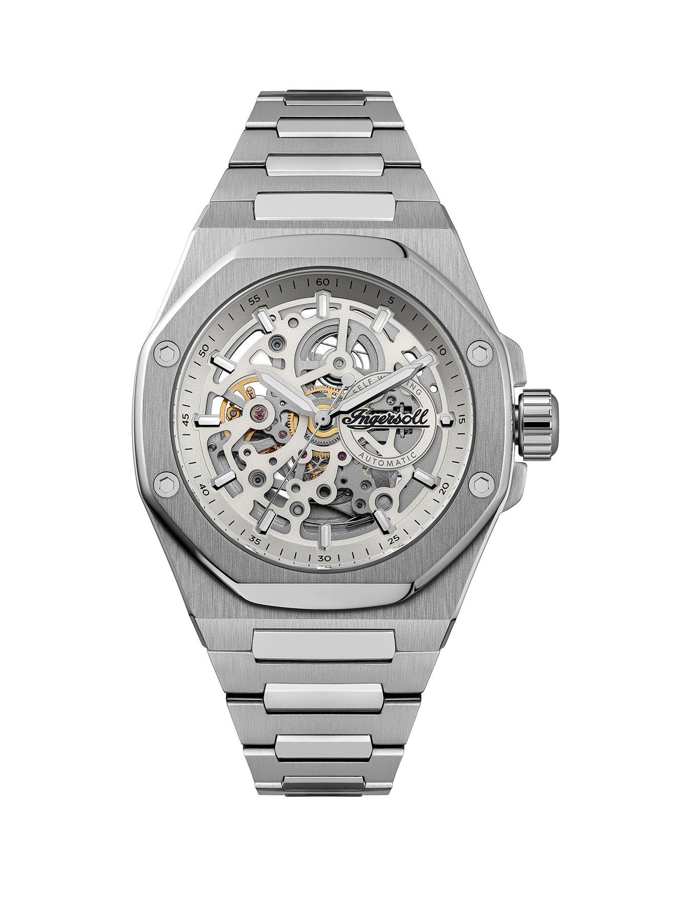 Ingersoll Ingersoll 1892 The Faller Automatic Mens Watch with Grey Dial and Silver Stainless Steel Bracelet - I17601