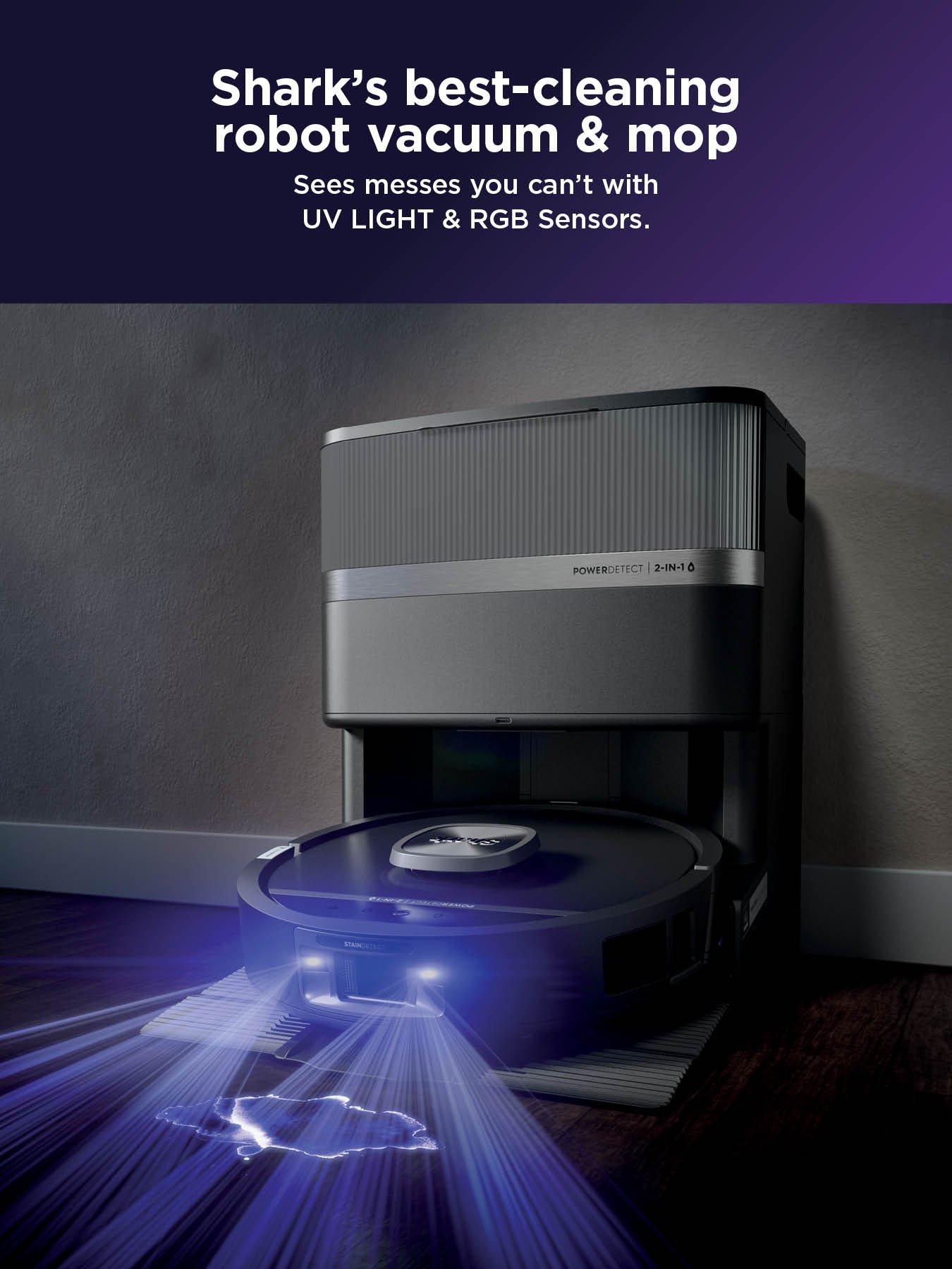 Image 2 of 6 of Shark PowerDetect UV Reveal 2-in-1 Vac &amp; Mop Robot Vacuum - Black RV3000XEUK
