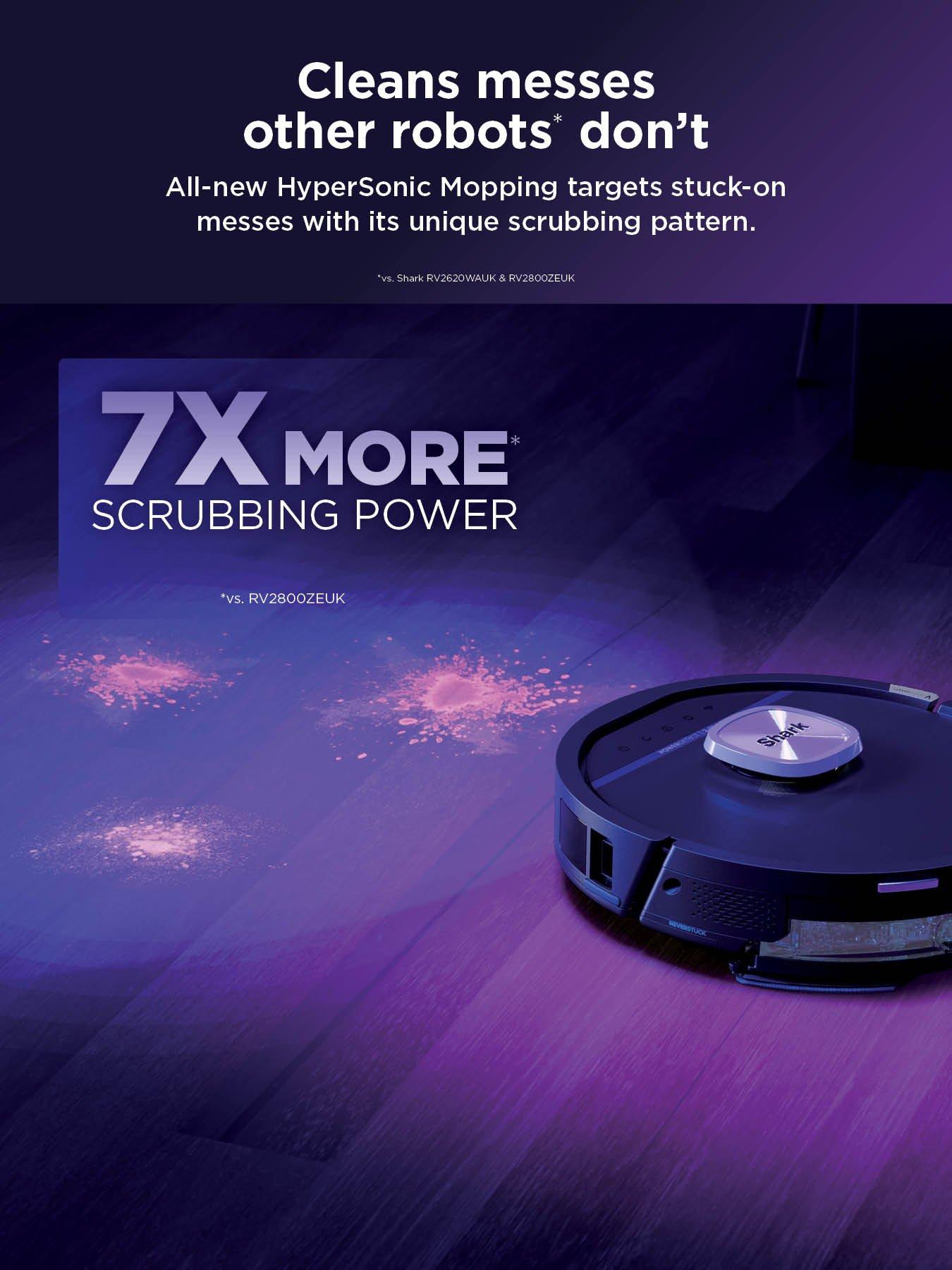 Image 4 of 6 of Shark PowerDetect UV Reveal 2-in-1 Vac &amp; Mop Robot Vacuum - Black RV3000XEUK