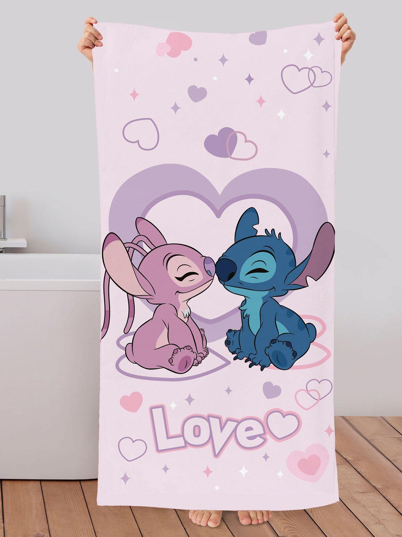 Image 2 of 2 of Disney Stitch &amp; Angel Love Beach Towel 70X140Cm