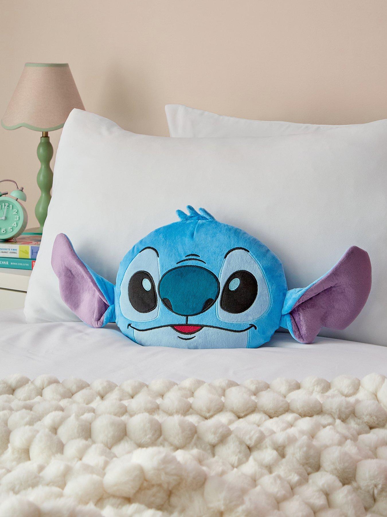 Disney Stitch Sml Head Shaped Cushion Approx 30Cm, 100% Polyester