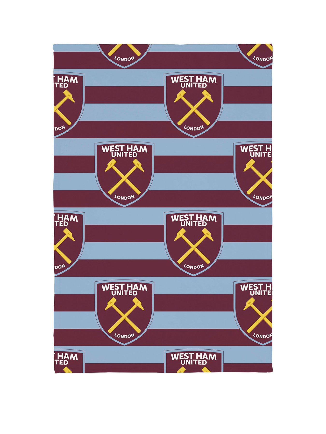 West Ham United West Ham Stripe Polar Rotary Fleece Blanket 100X150Cm